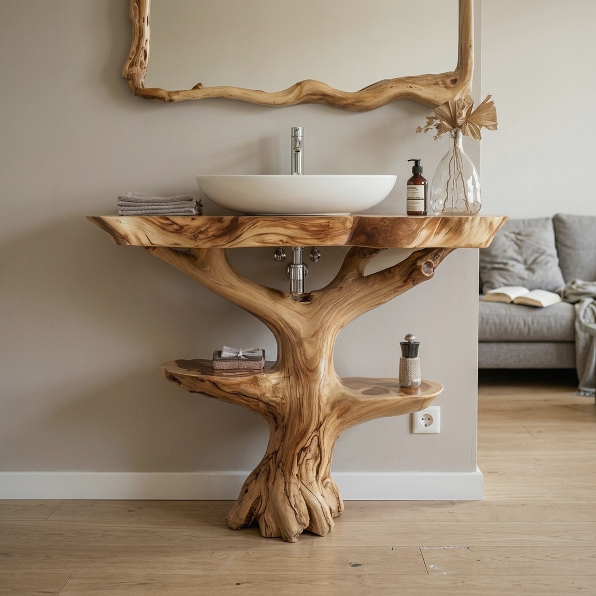 Handcrafted Wood Vanity Bathroom