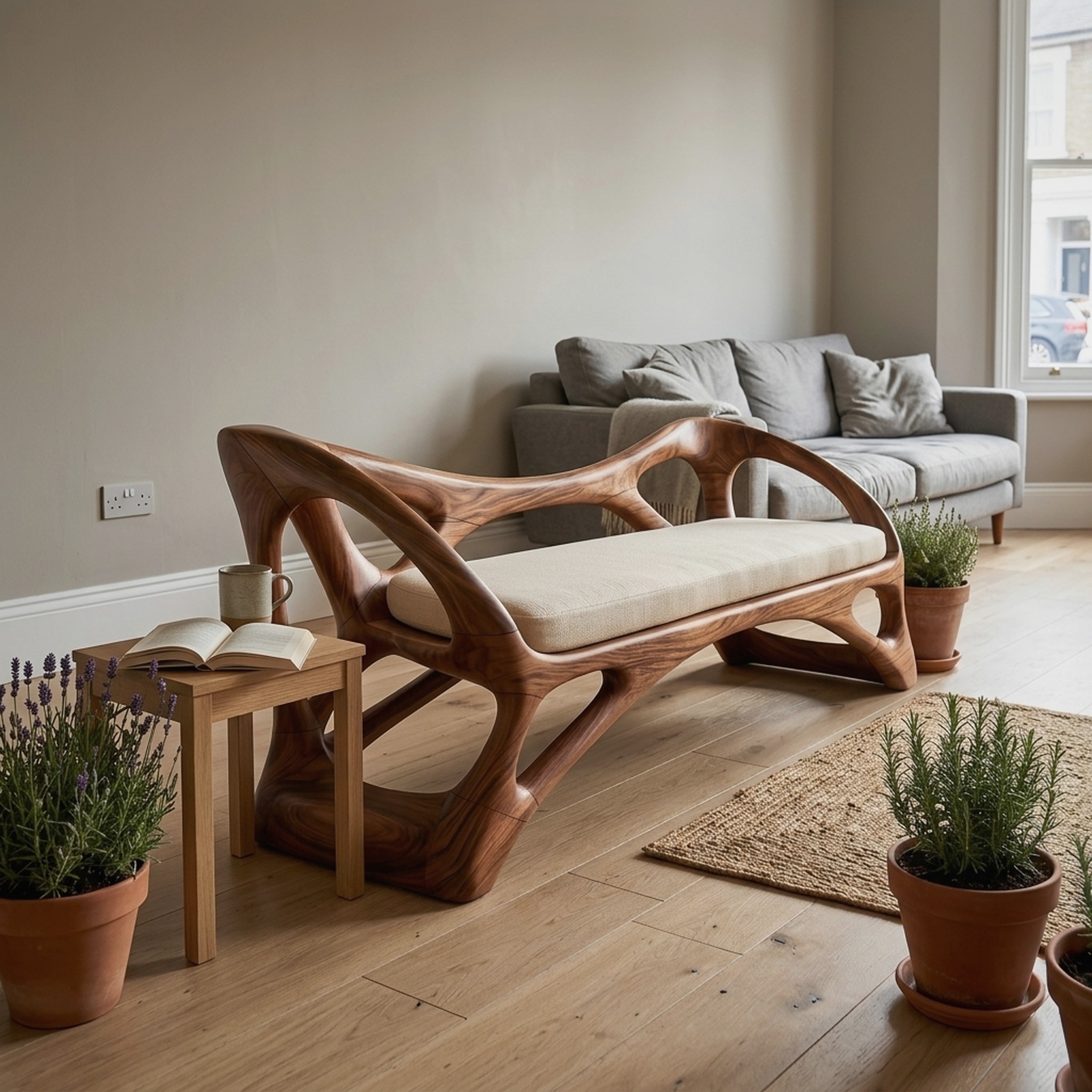 Handcrafted Wooden Bench Boutique Hotel Chair