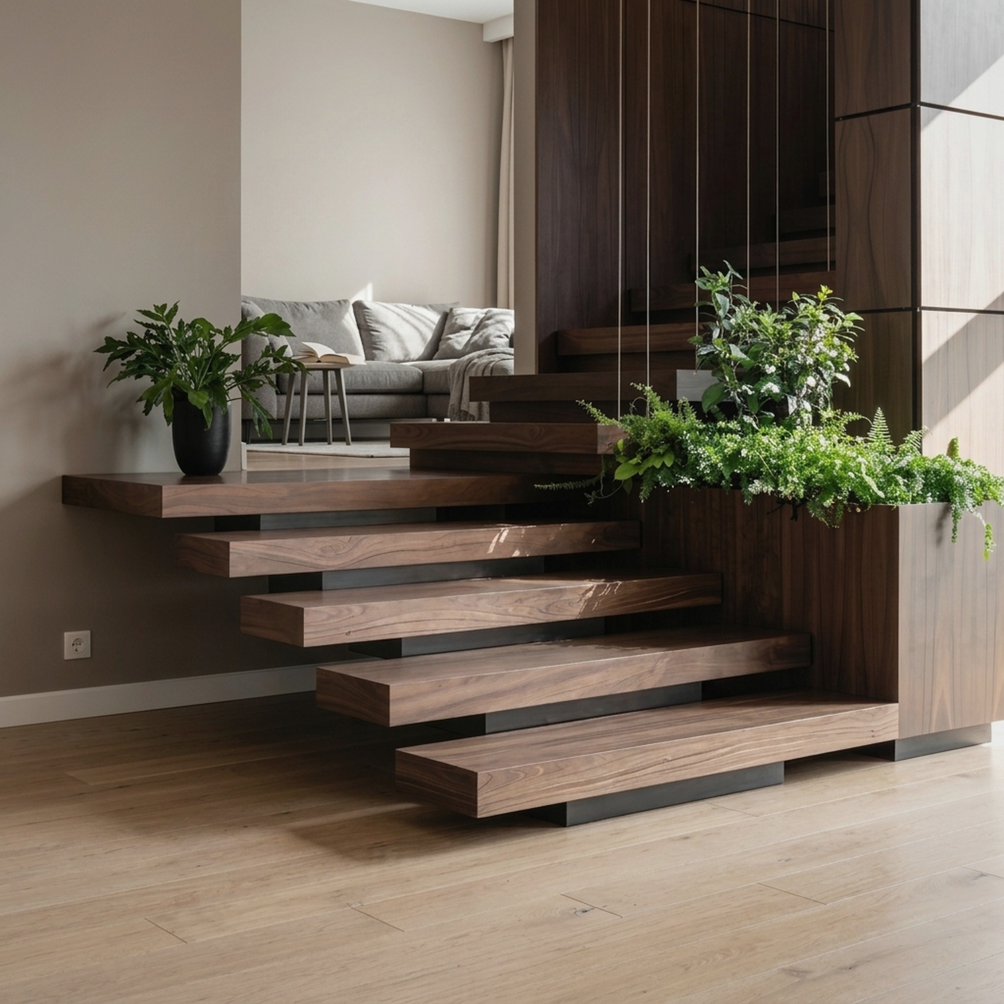 Handcrafted Wooden Ladder Living Room Accent