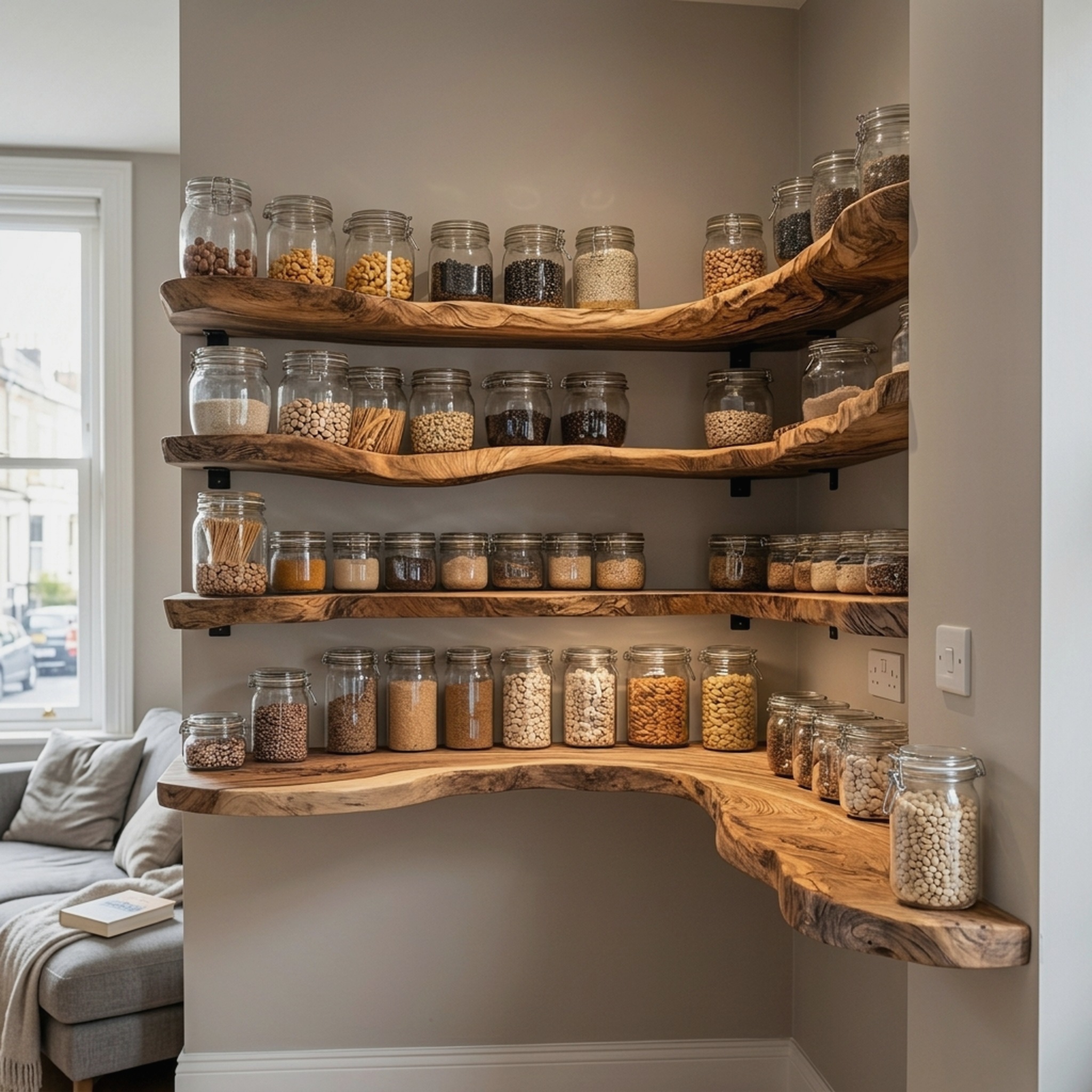 Handcrafted Wooden Spice Rack for Kitchen Cabinet Use
