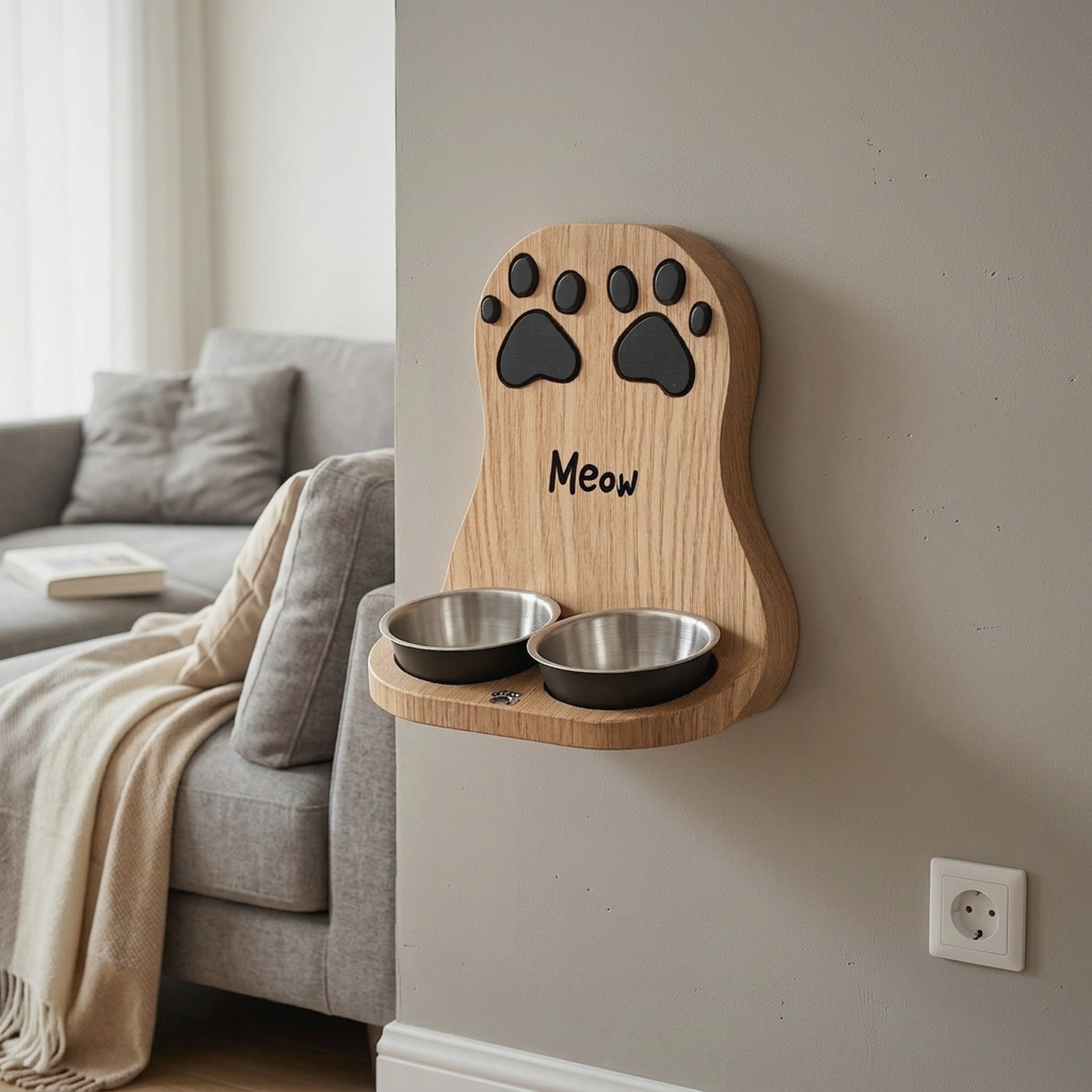 Handmade Dog Feeding Station Farmhouse Style
