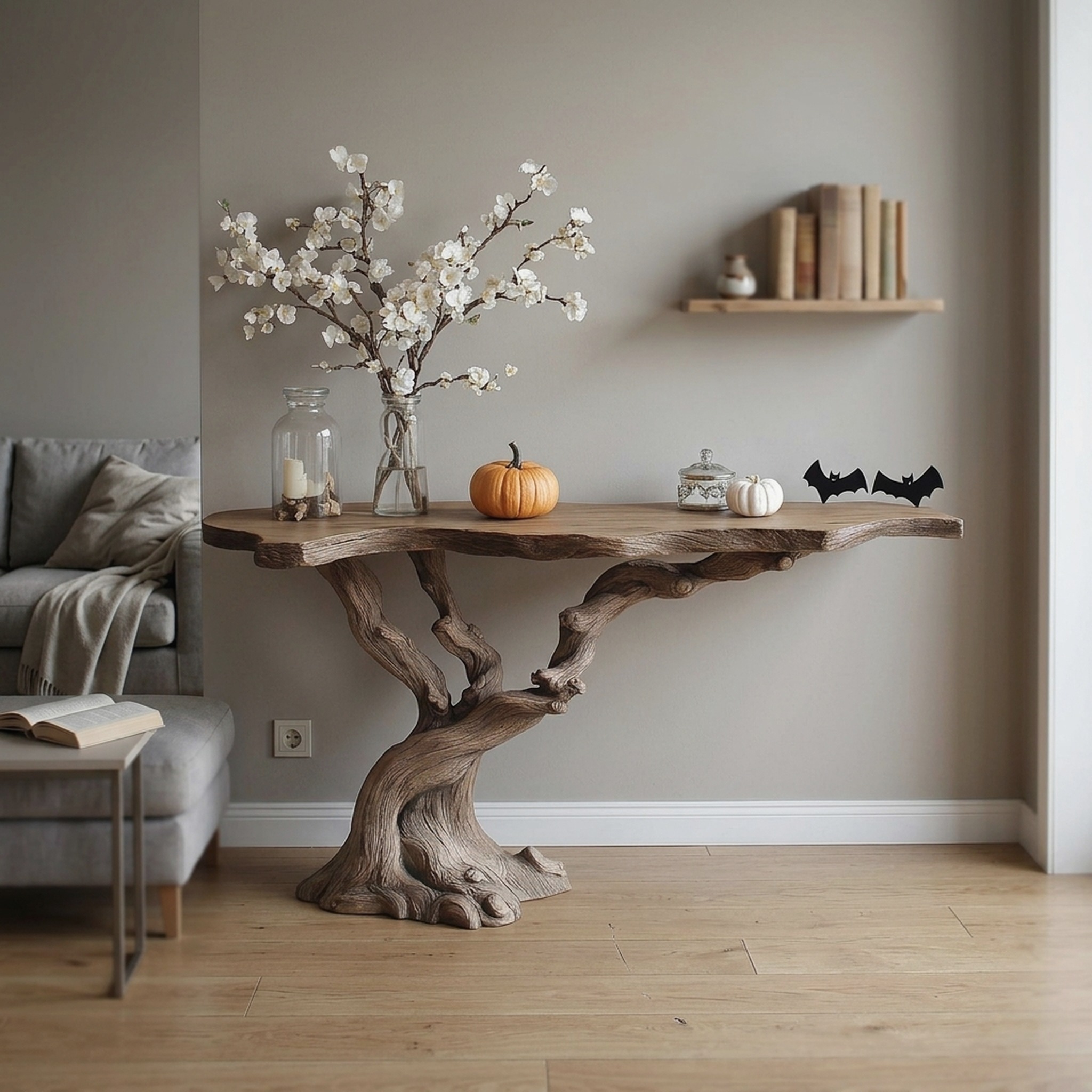 Handmade Halloween Console Table Driftwood Table