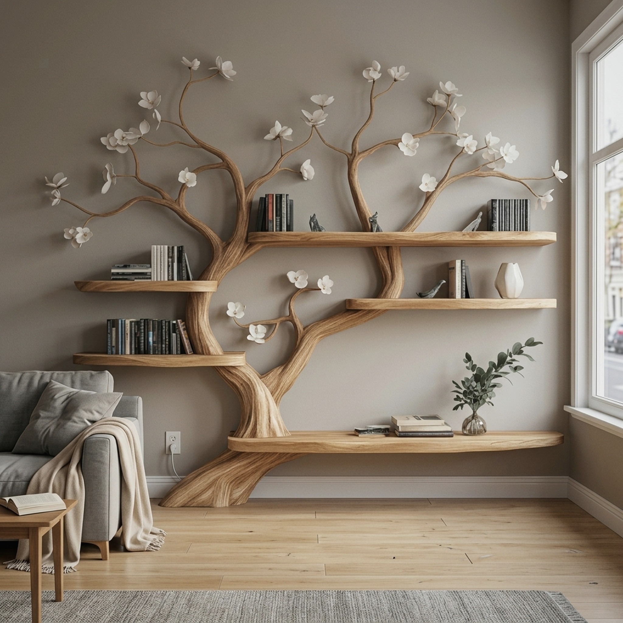 Handmade Wooden Bookshelf Home Decor Gift