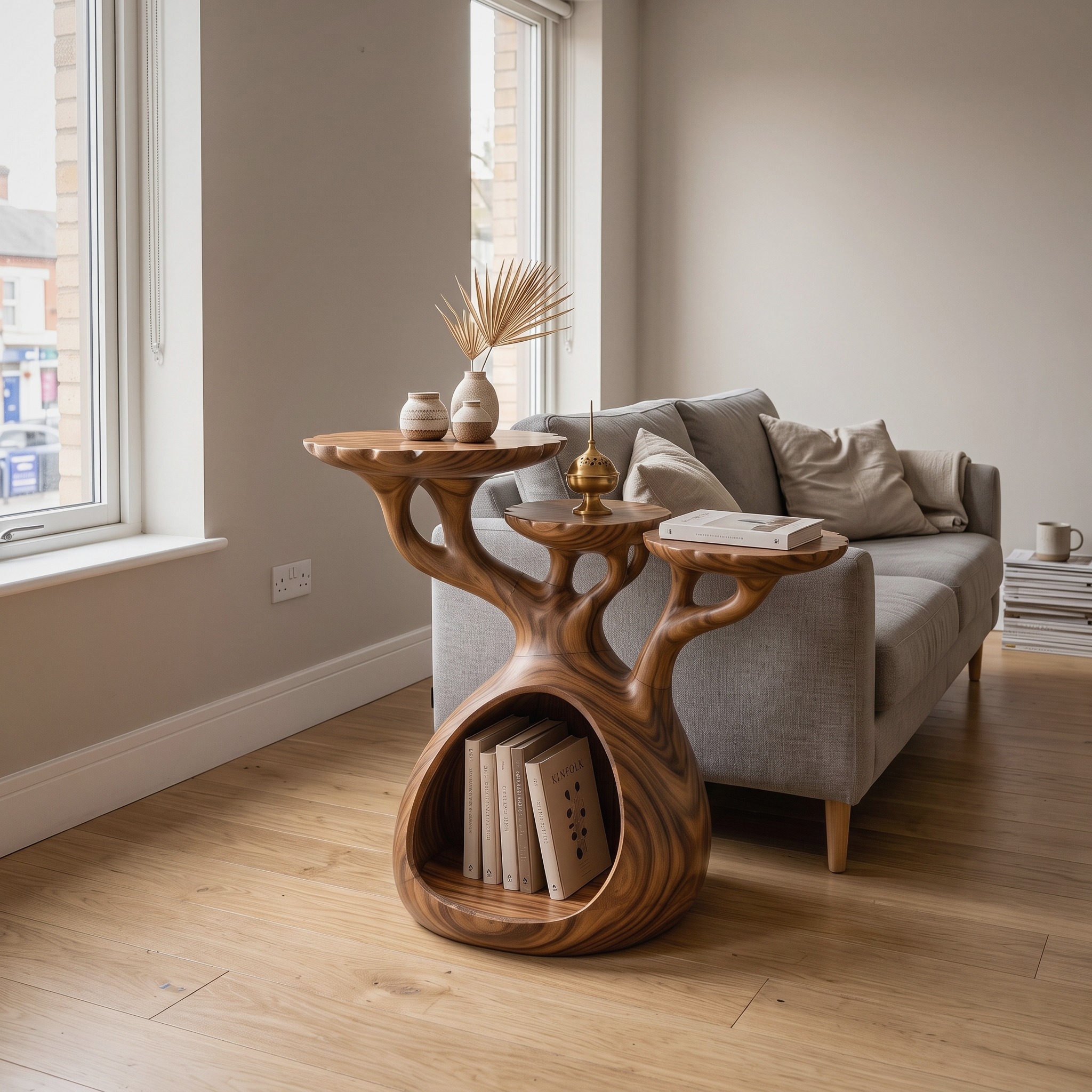 Japandi Multi Level Side Table Lakeside Living Room