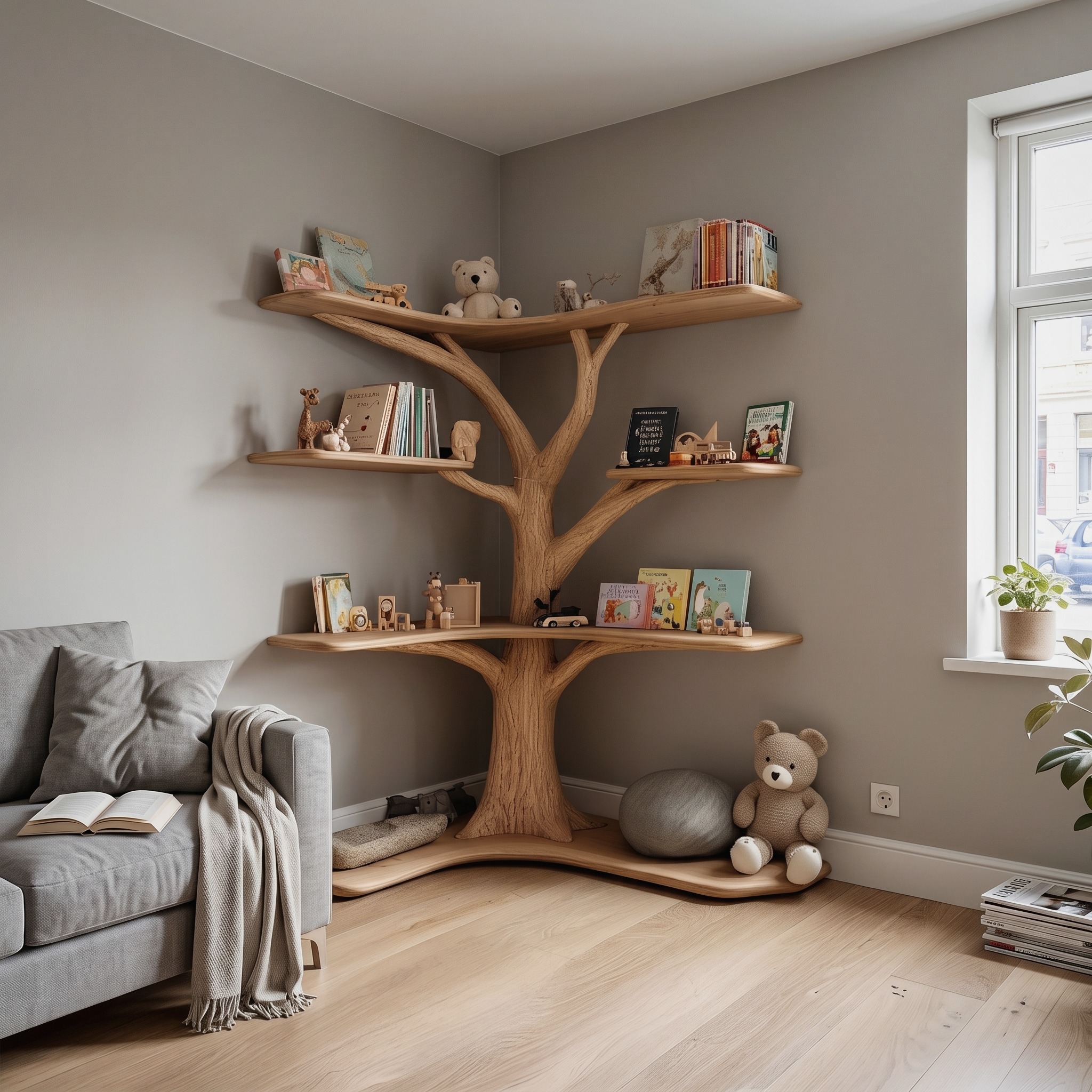 Kids Custom Tree Bookcase Decor Home Birthday Gift