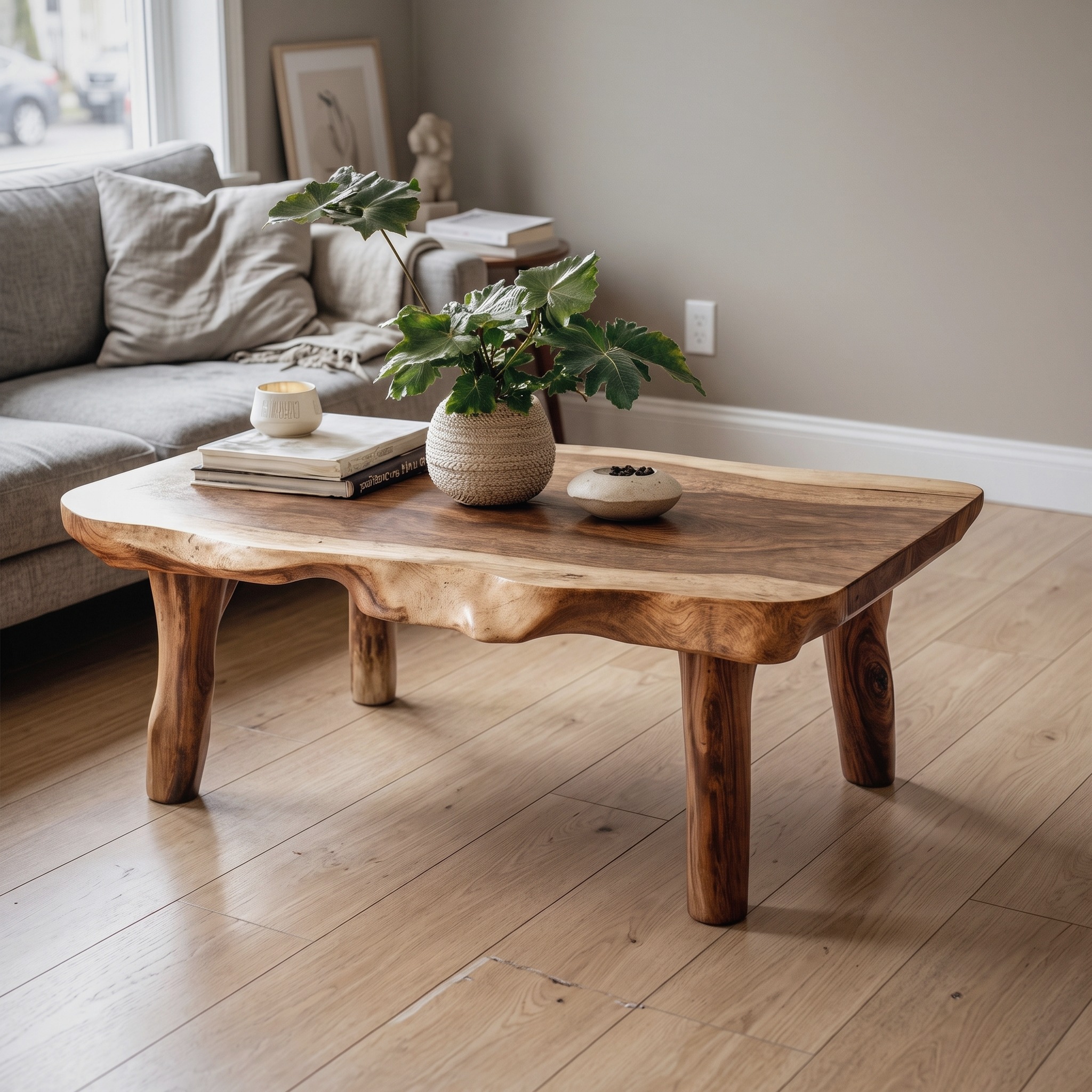 Live Edge Farmhouse Wood Coffee Table