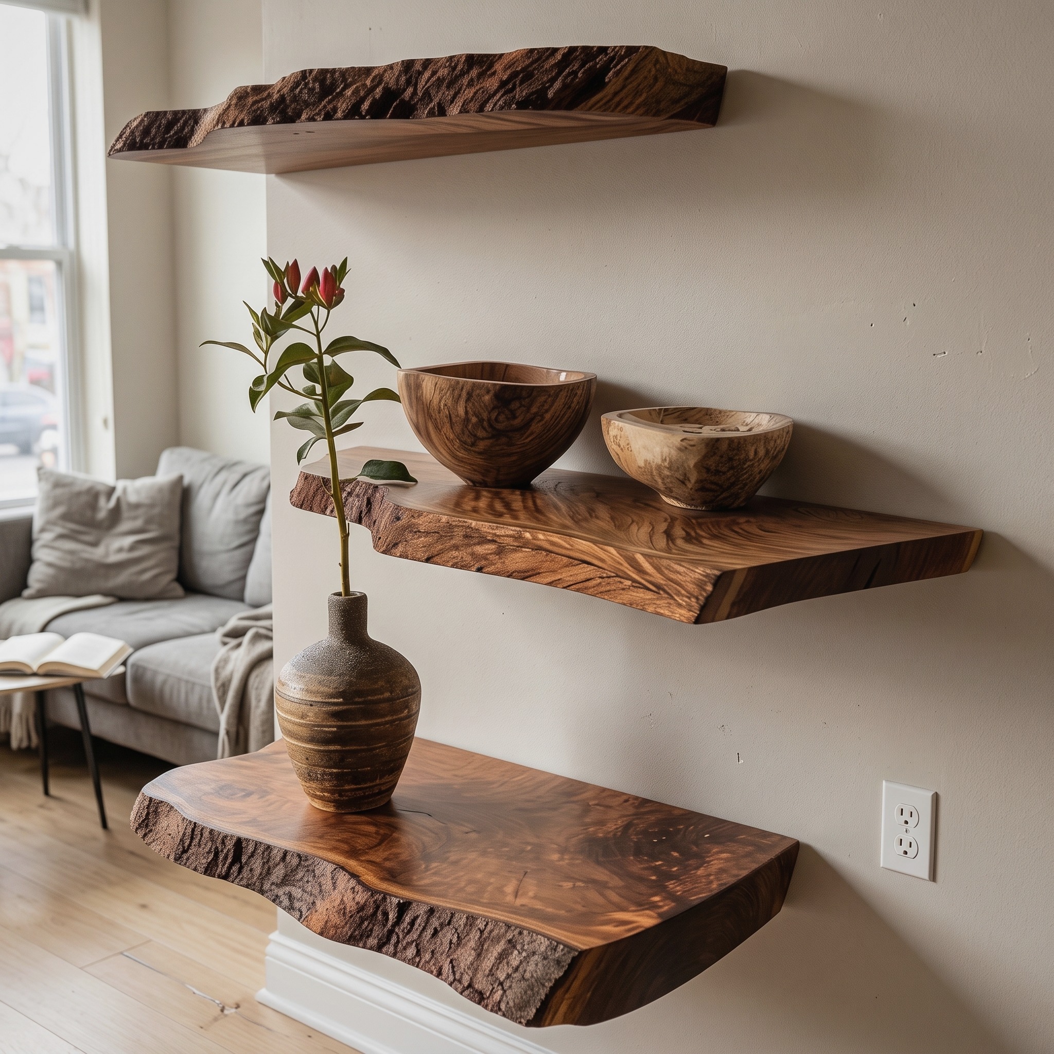 Live Edge Floating Shelves