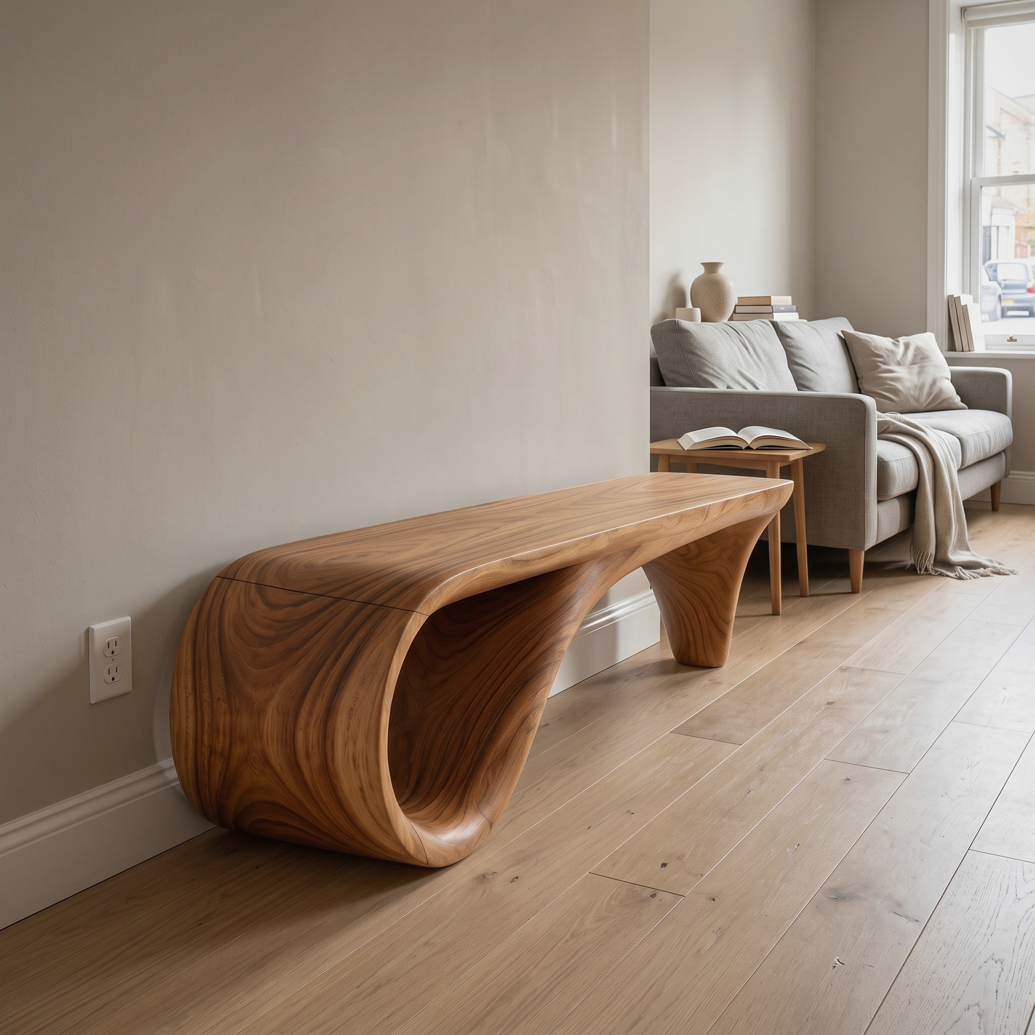 Live Edge Wooden Bench Rustic Interior Chair