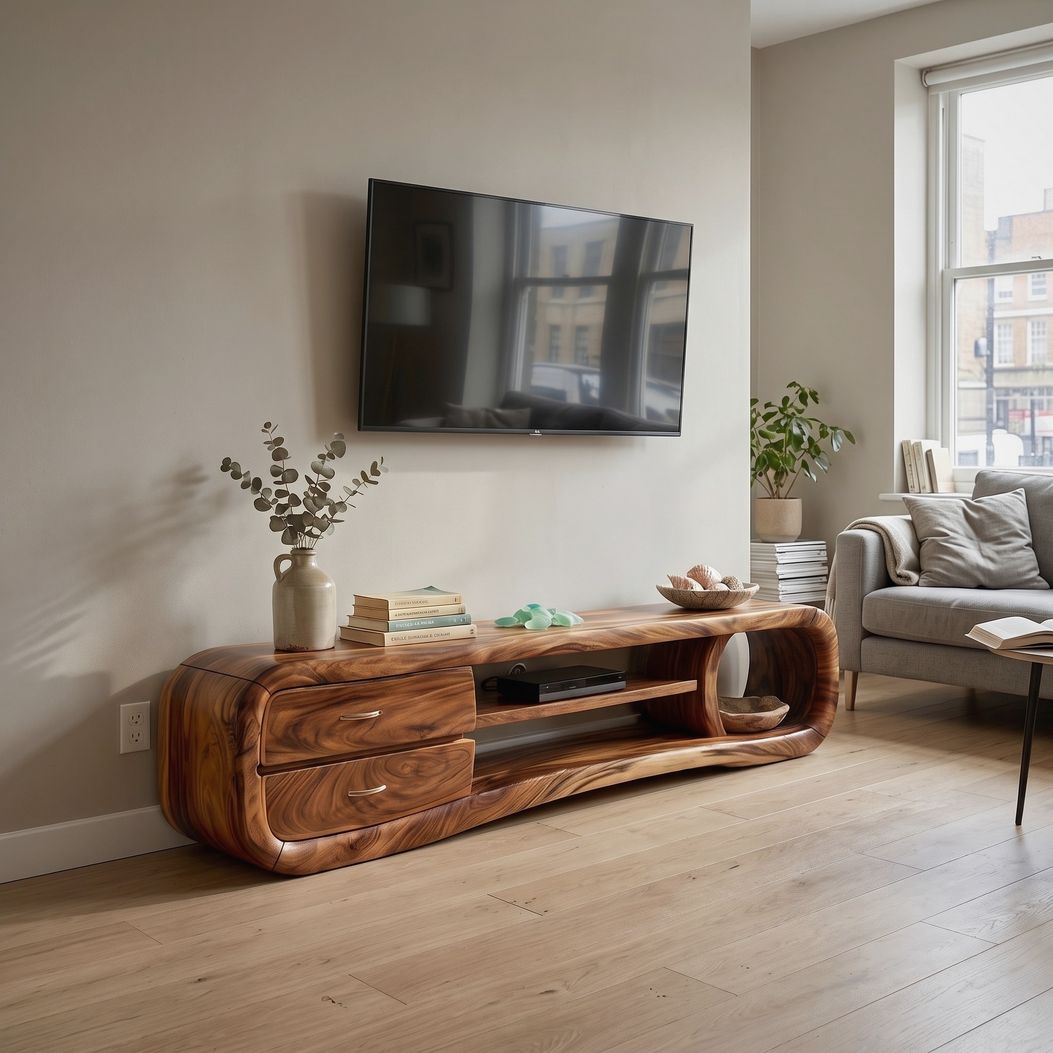 Luxury Media Console Contemporary Living Space