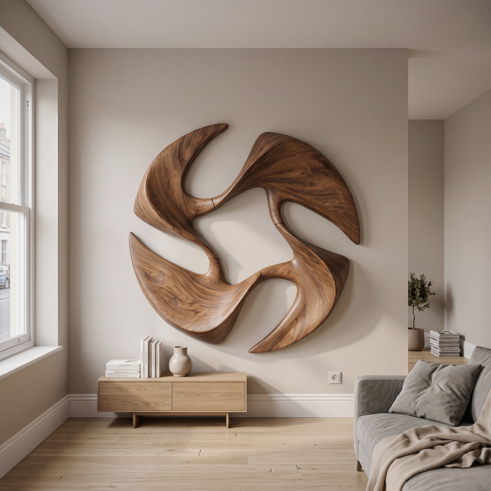 Mid Century Abstract Wall Art for Living Room and Bedroom