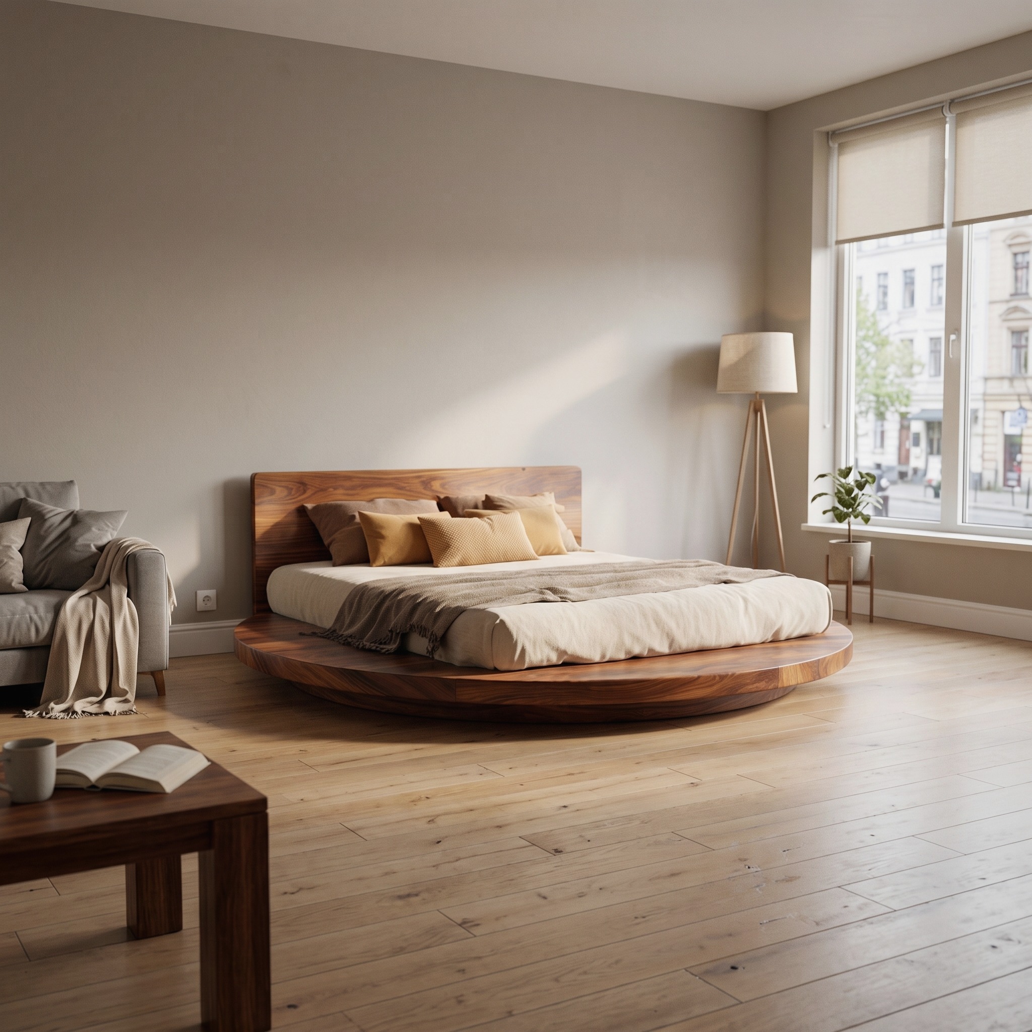 Mid Century Bedroom Minimal Platform Bed