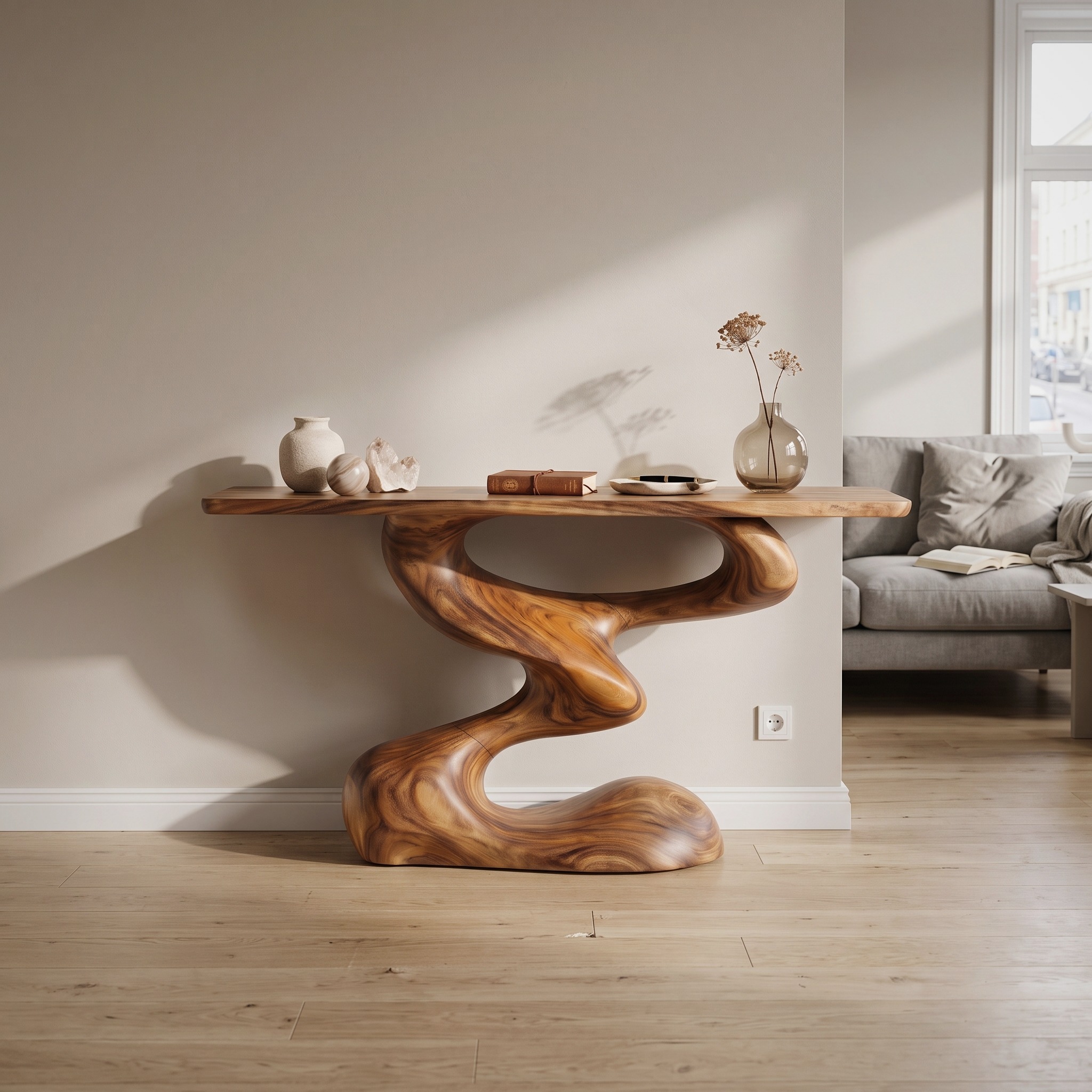 Mid Century Console Table for Living Room