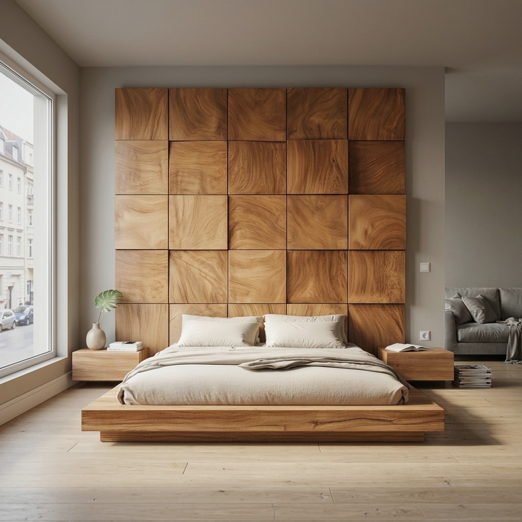 Mid Century Headboard Panel Bedroom Accent