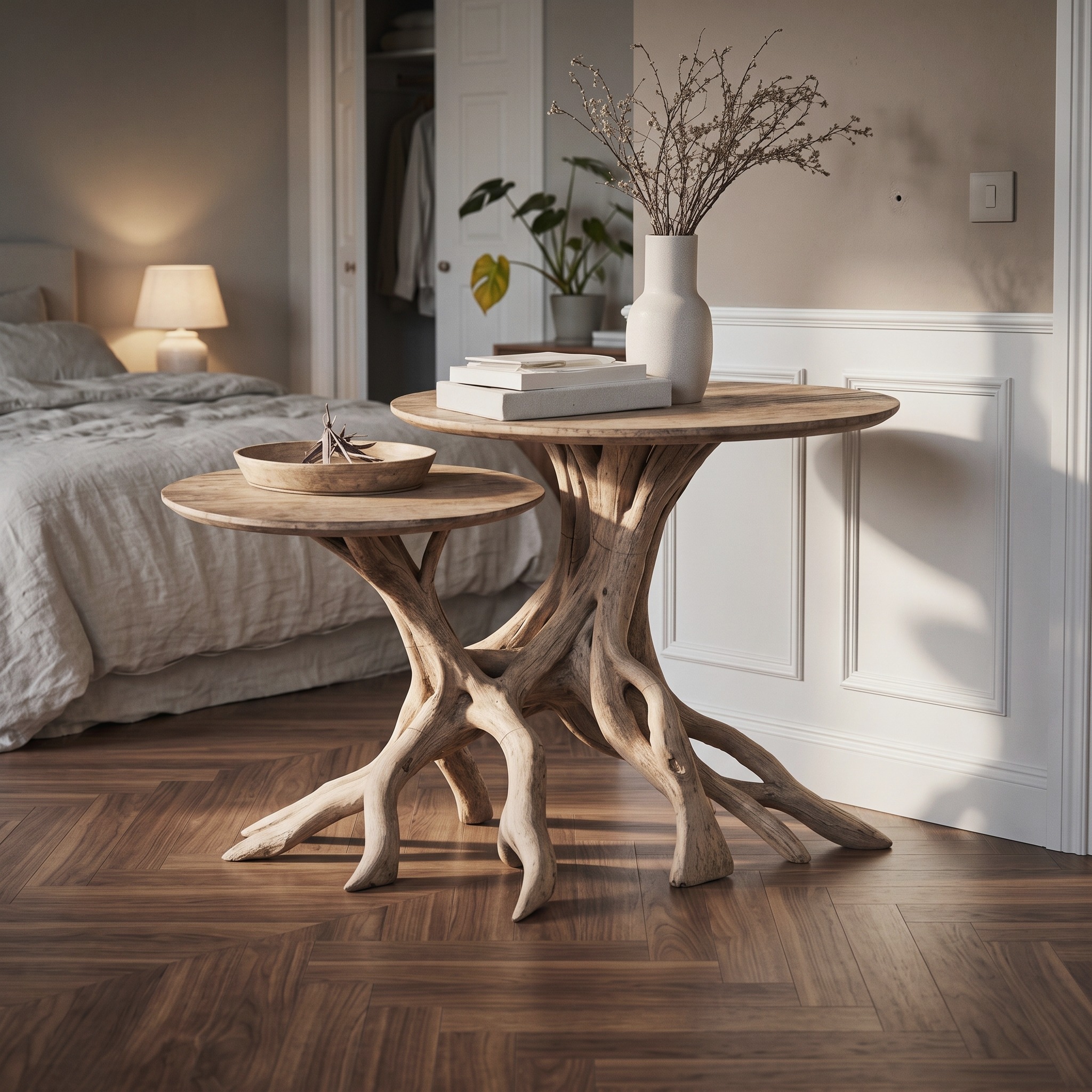Mid Century Live Edge End Table Home Decor