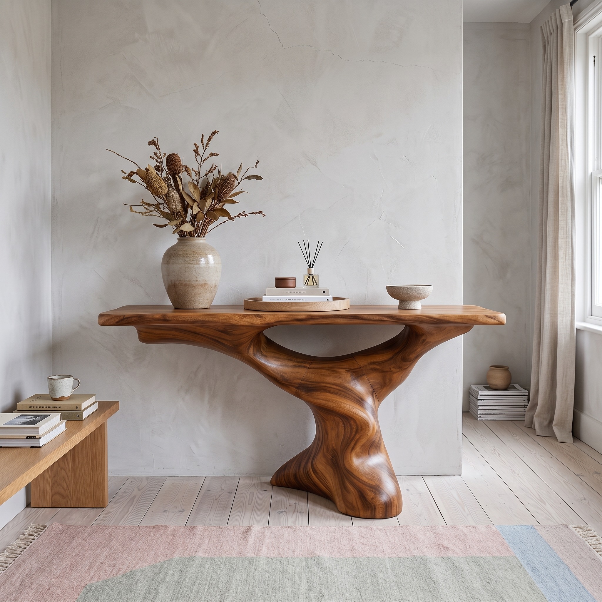 Mid Century Modern Console Table for Living Room