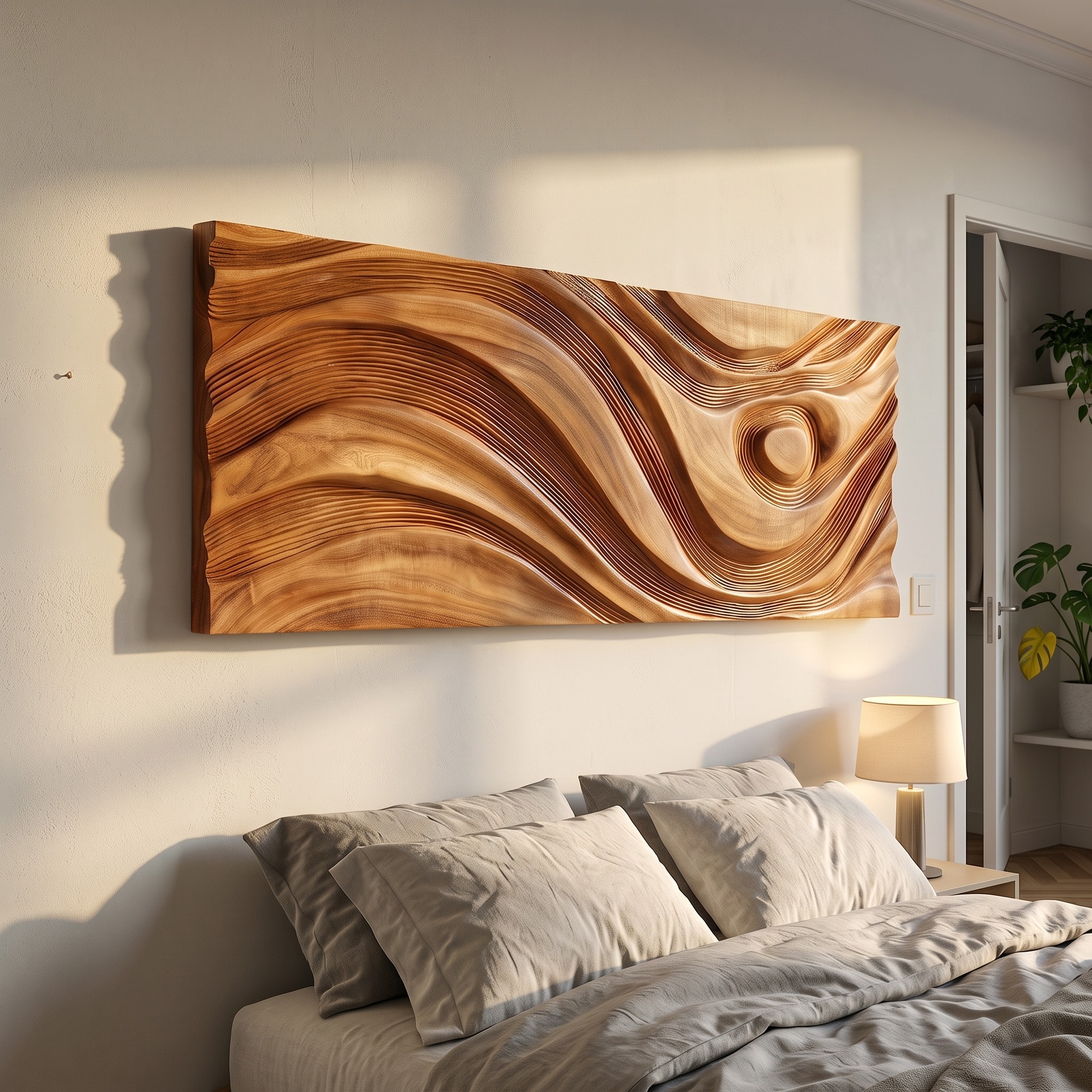 Mid Century Modern Wood Wall Art for Kitchen