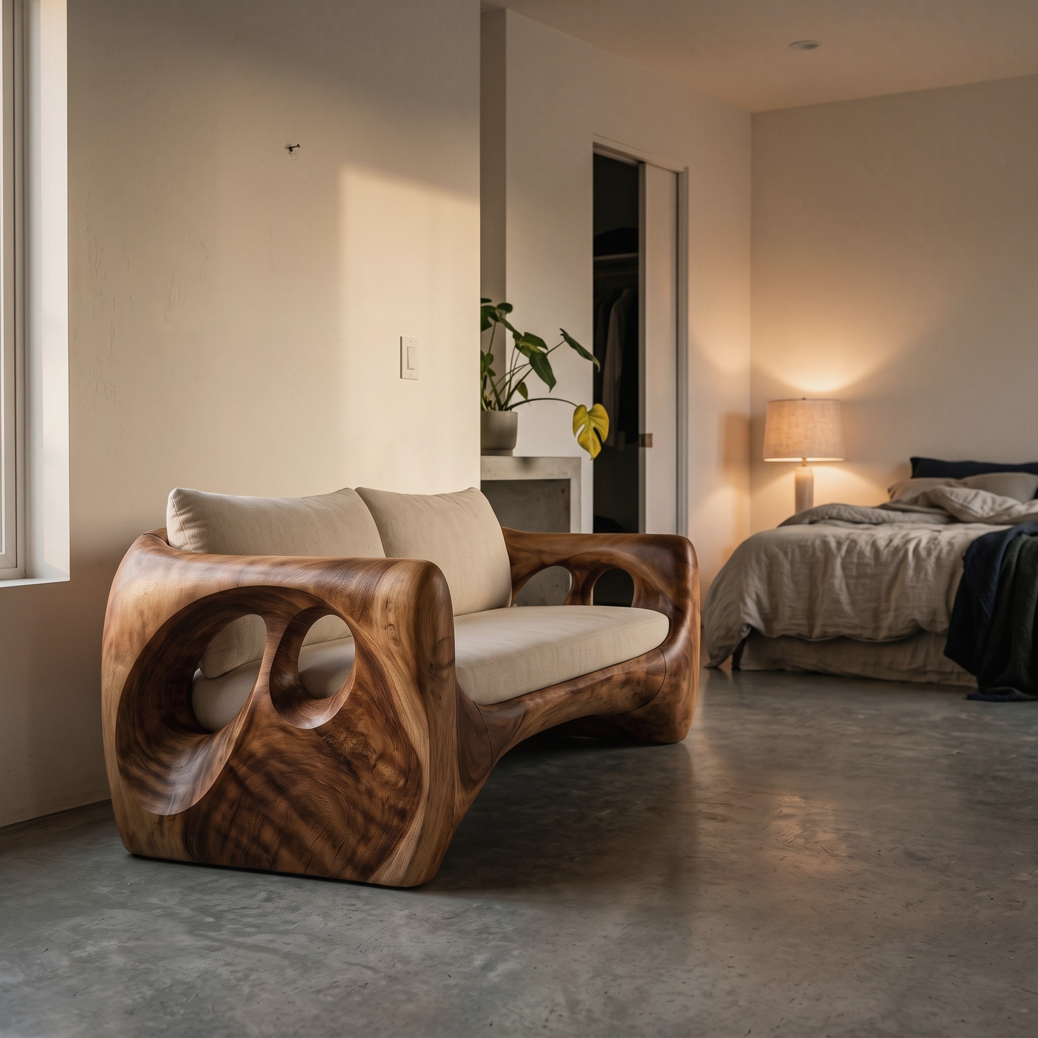 Mid Century Sculptural Sofa for Living Room and Lounge