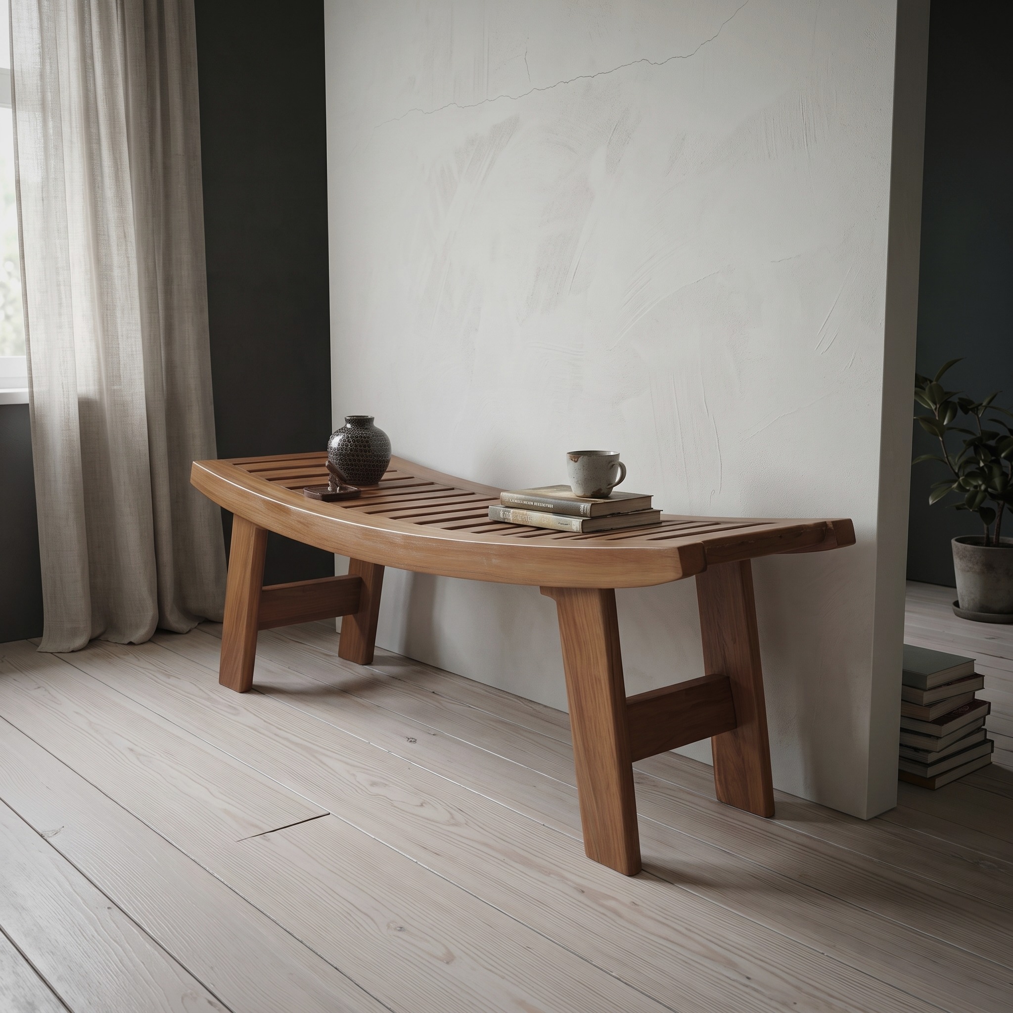Mid Century Shower Bench Bathroom Seating Modern