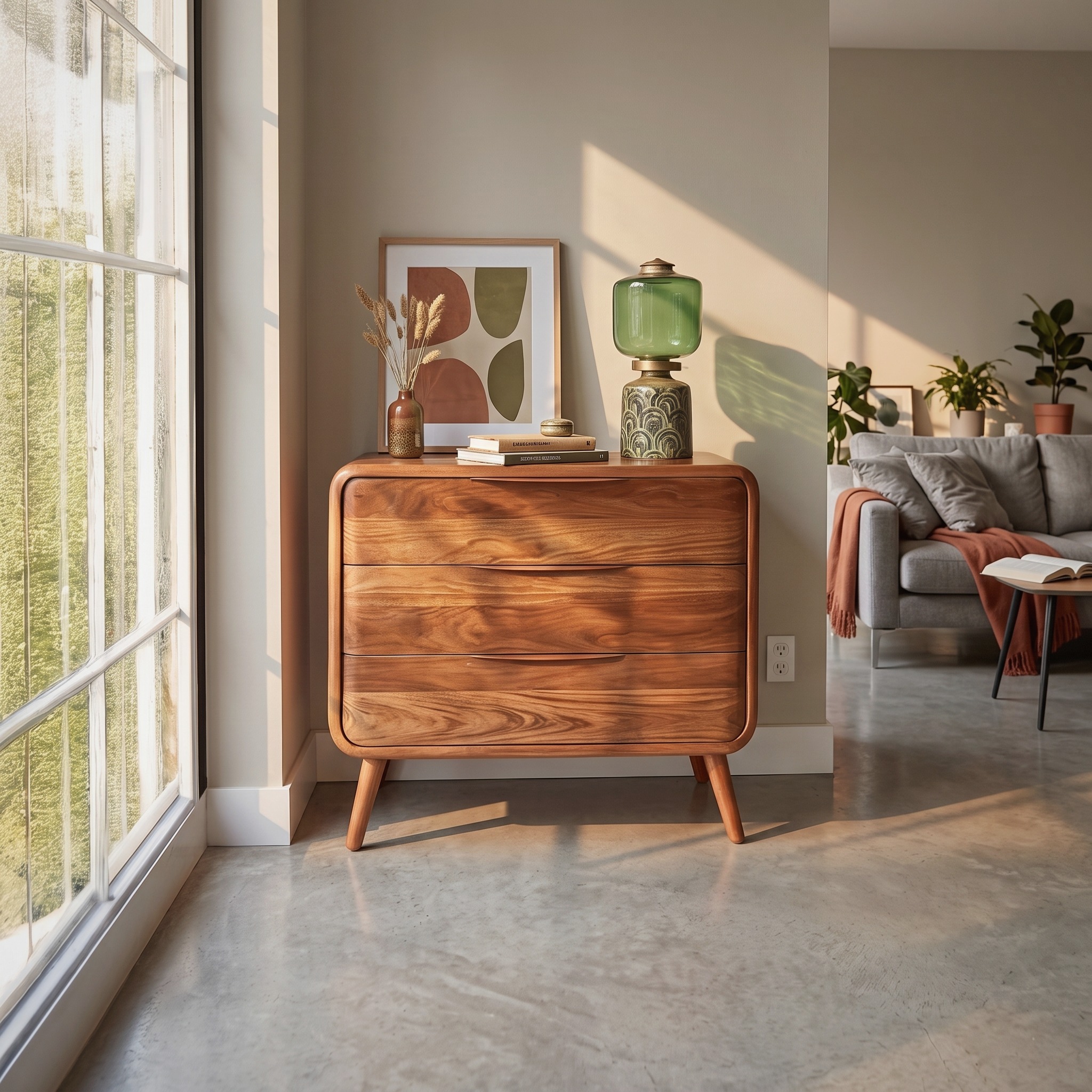 Mid Century Storage Cabinet Bedroom or Living Room