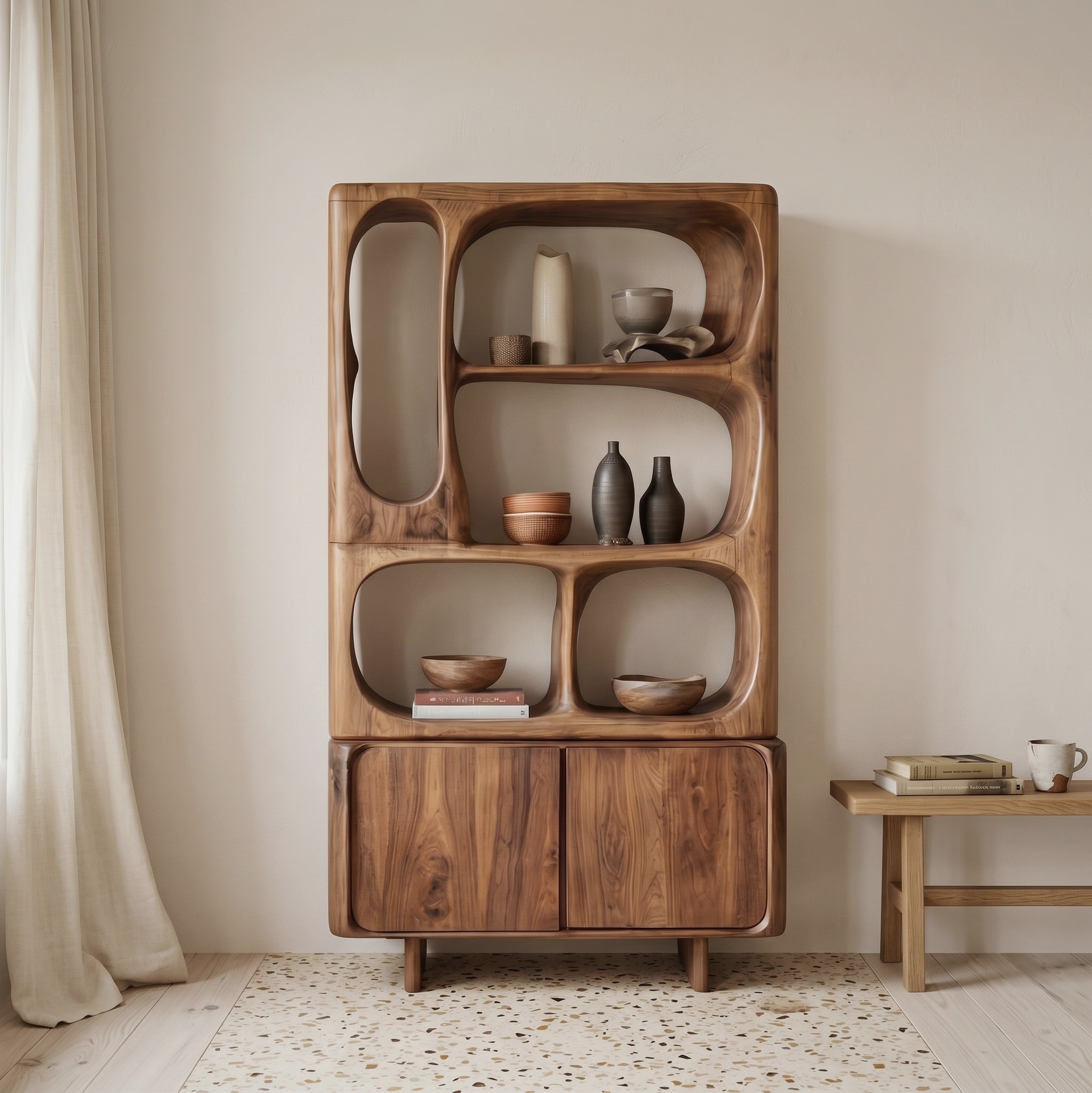 Mid Century Storage Cabinet for Living Room and Dining Room