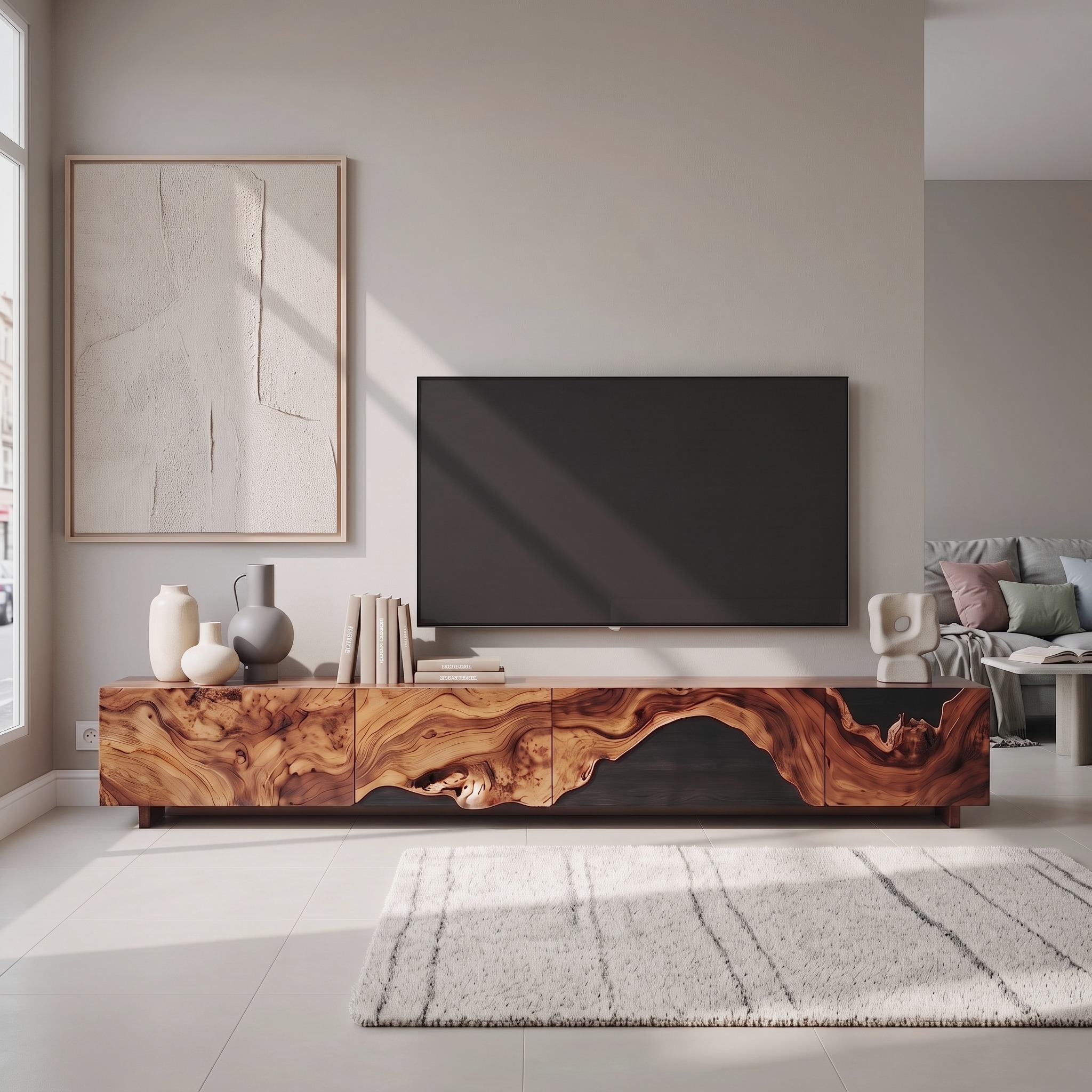 Mid Century TV Console for Stylish Living Room