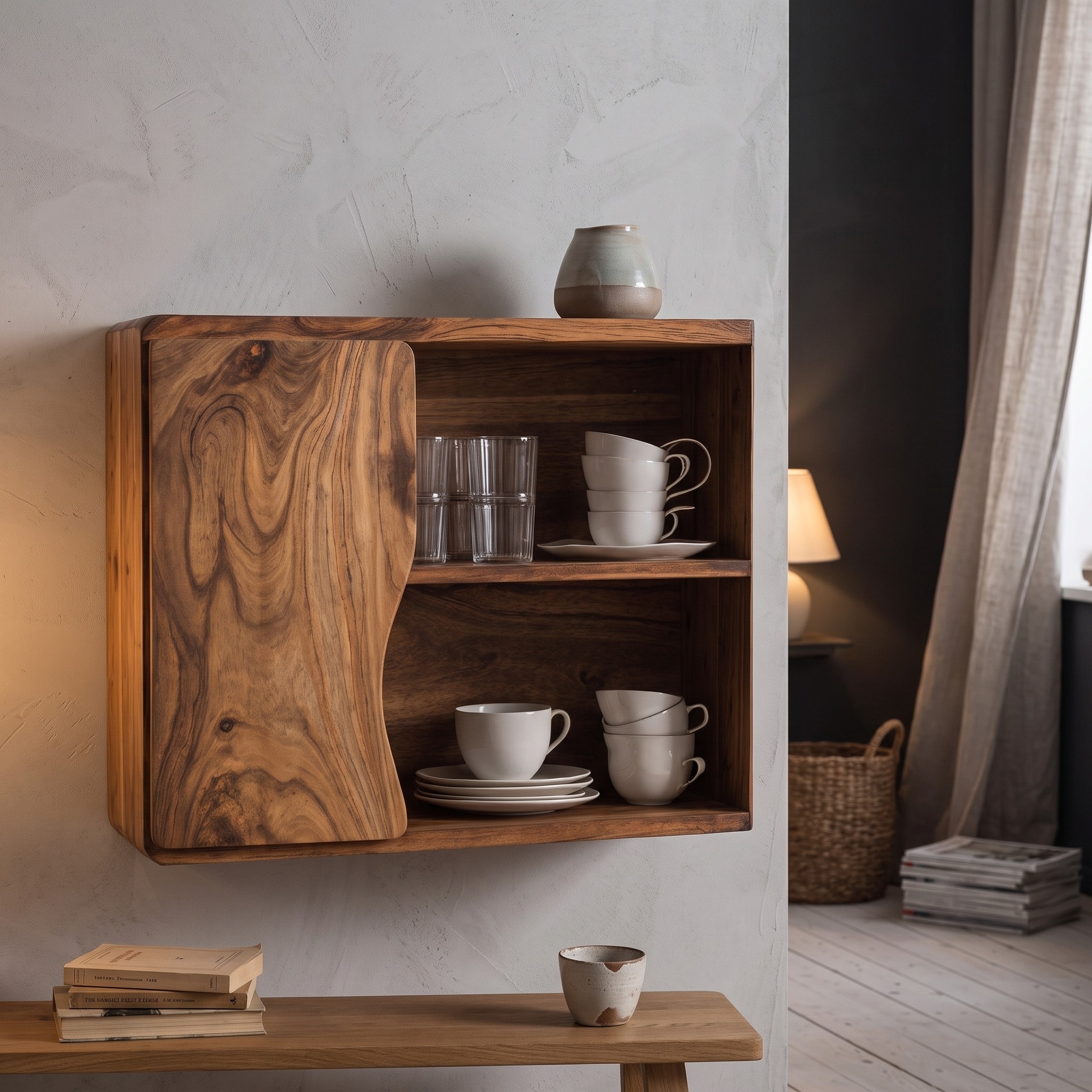 Mid Century Wooden Kitchen Cabinet for Furniture Decor