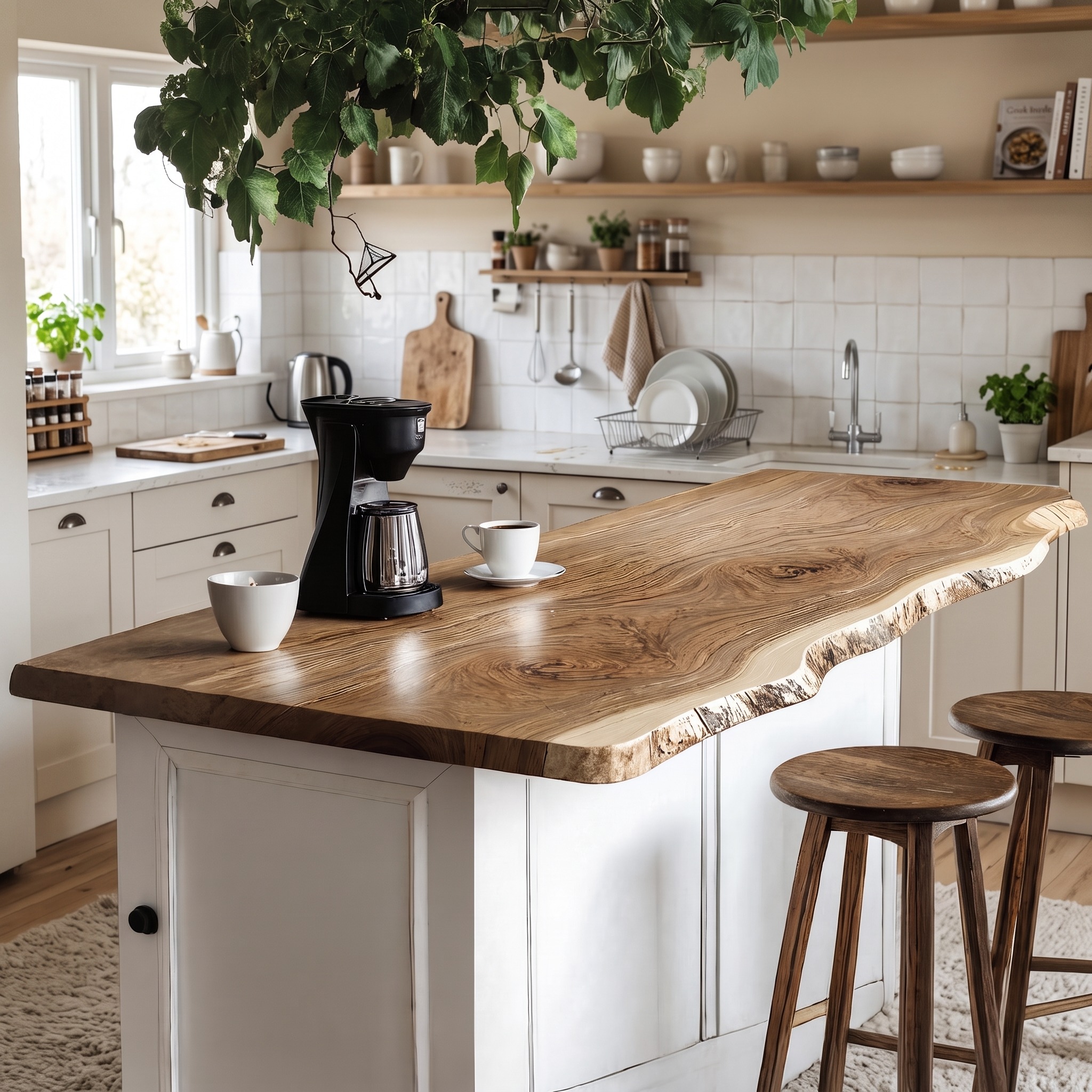 Mid Century Wooden Kitchen Countertop for Timeless Kitchen Upgrade
