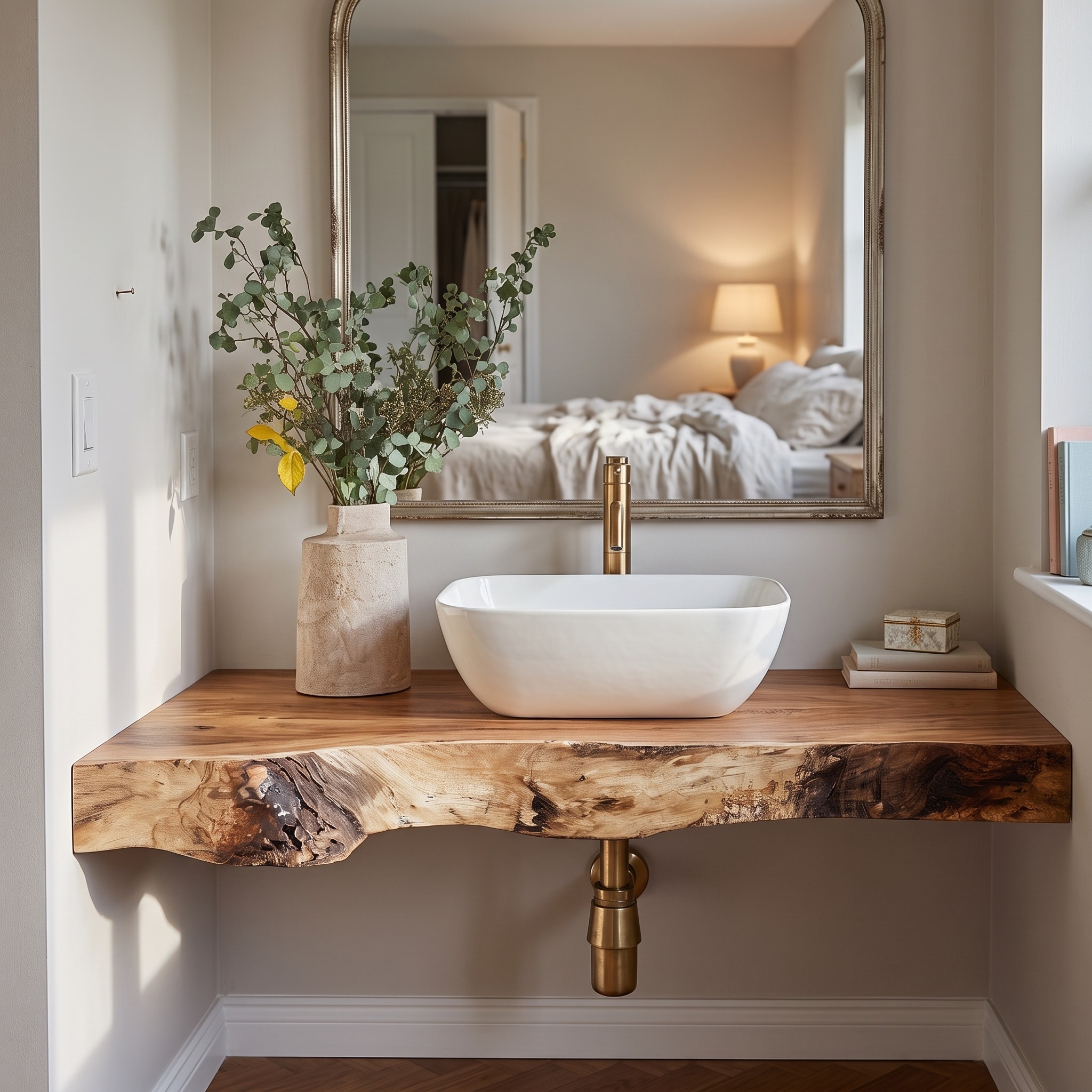 Mid Century Wooden Vanity Bathroom Furniture