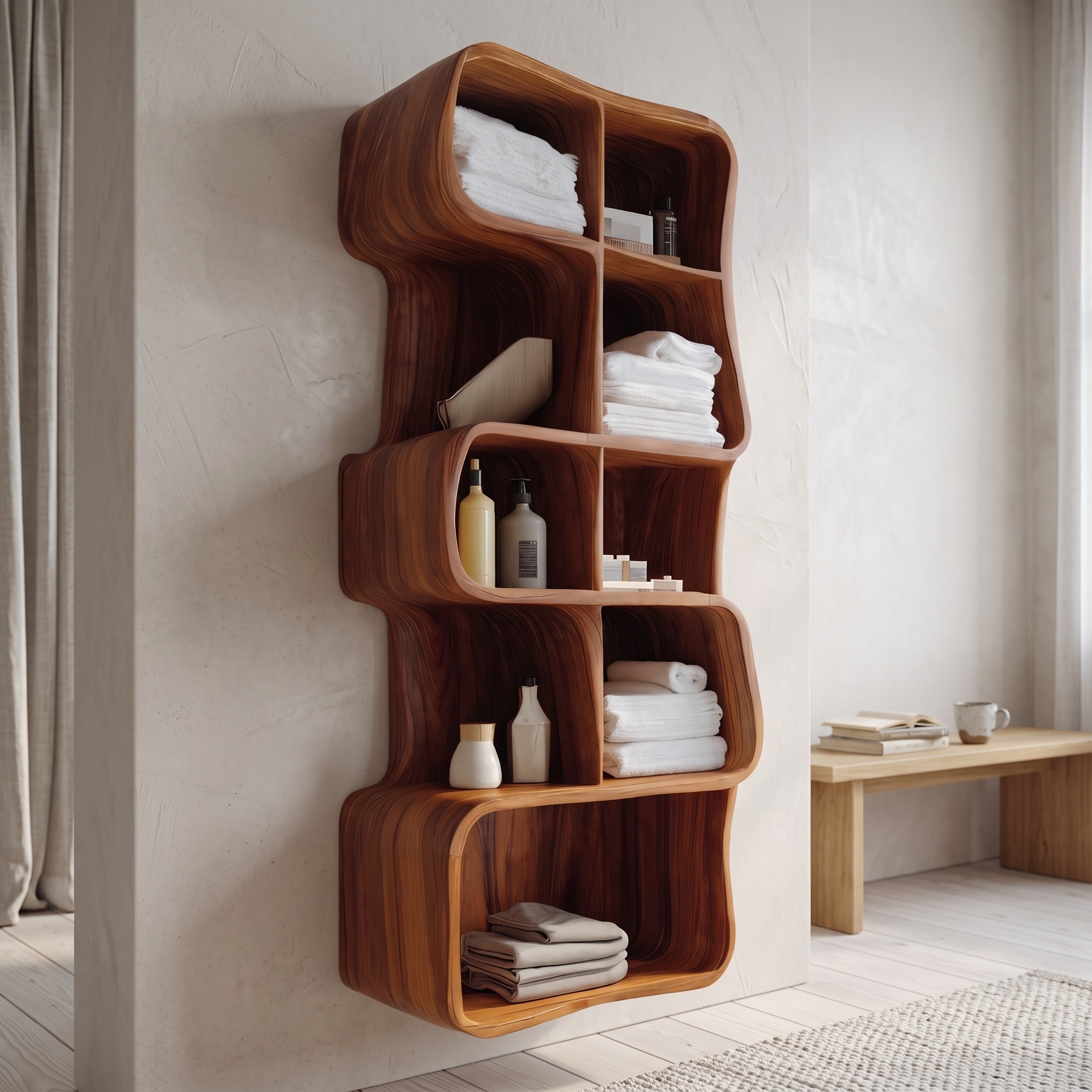 Minimal Wall Bathroom Shelf for Bathroom Interior