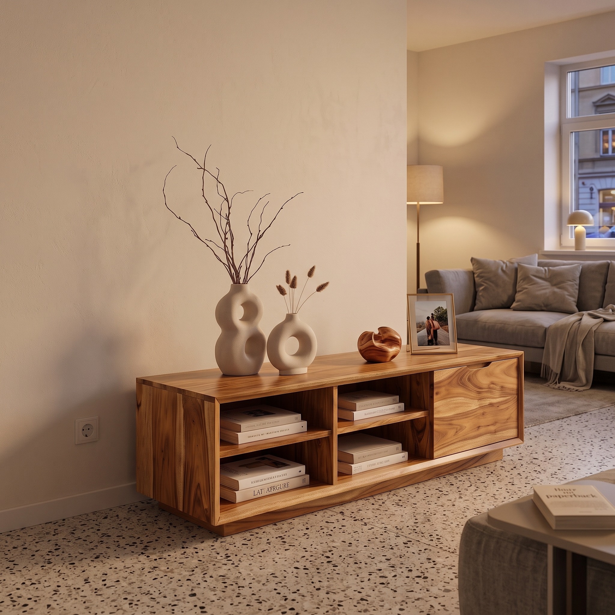 Minimalist Bedroom Storage Bench Shelves for Modern Interior