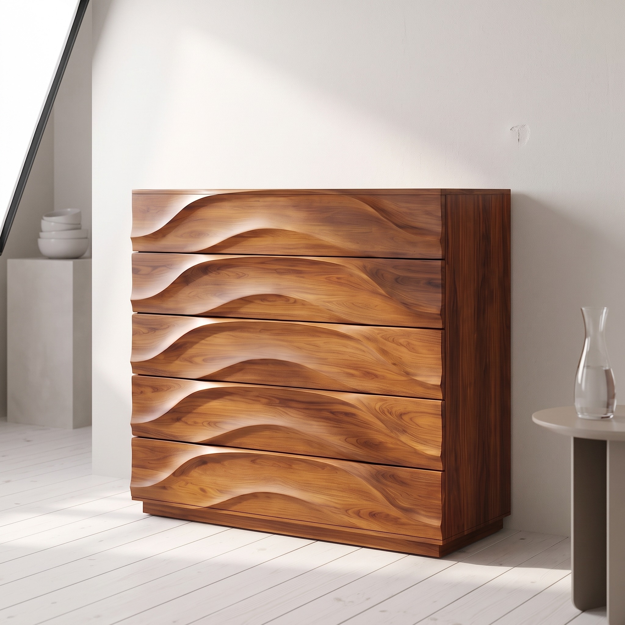 Minimalist Flowing Closet Dresser for Bedroom Space
