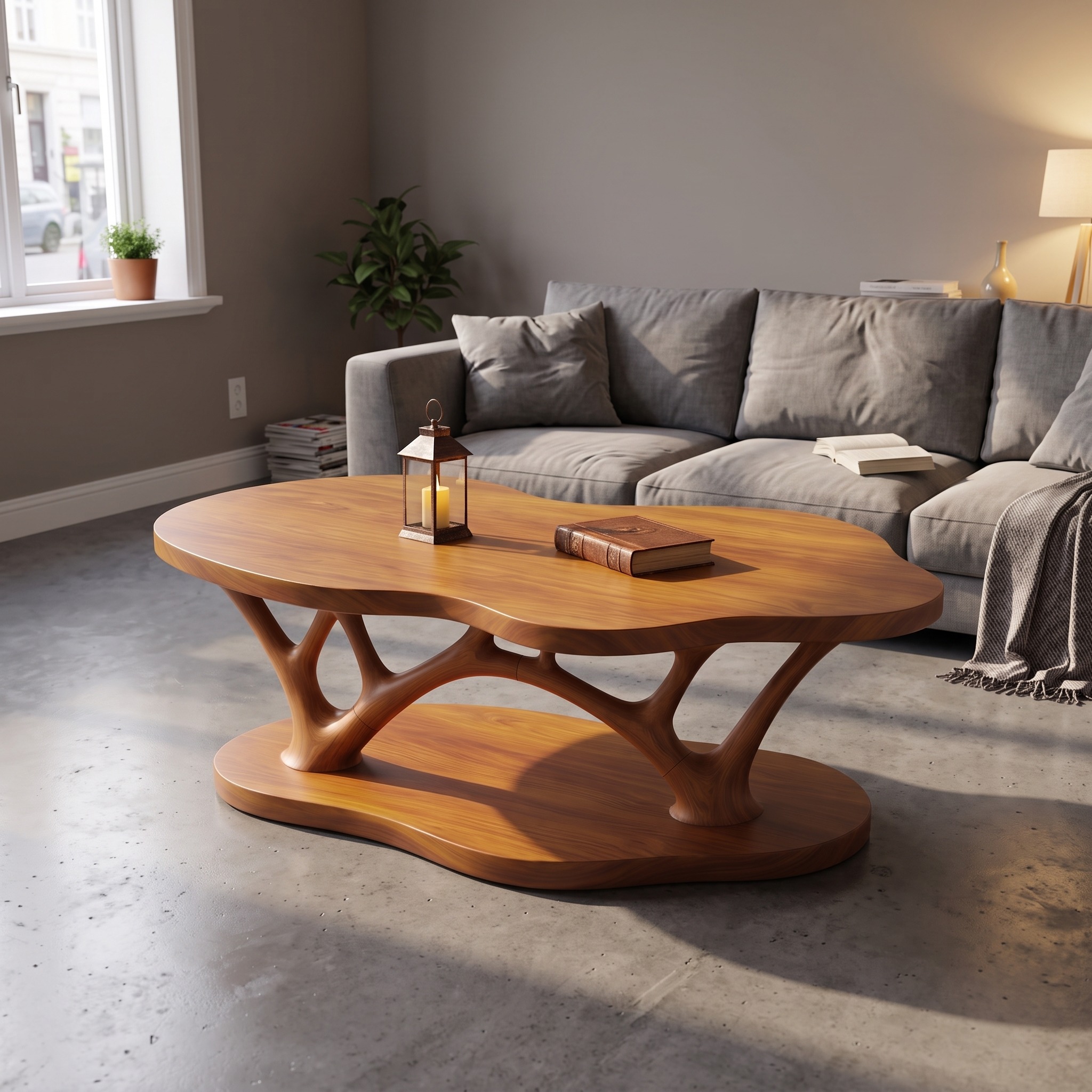 Minimalist Halloween Cross Base Table for Gothic Interior