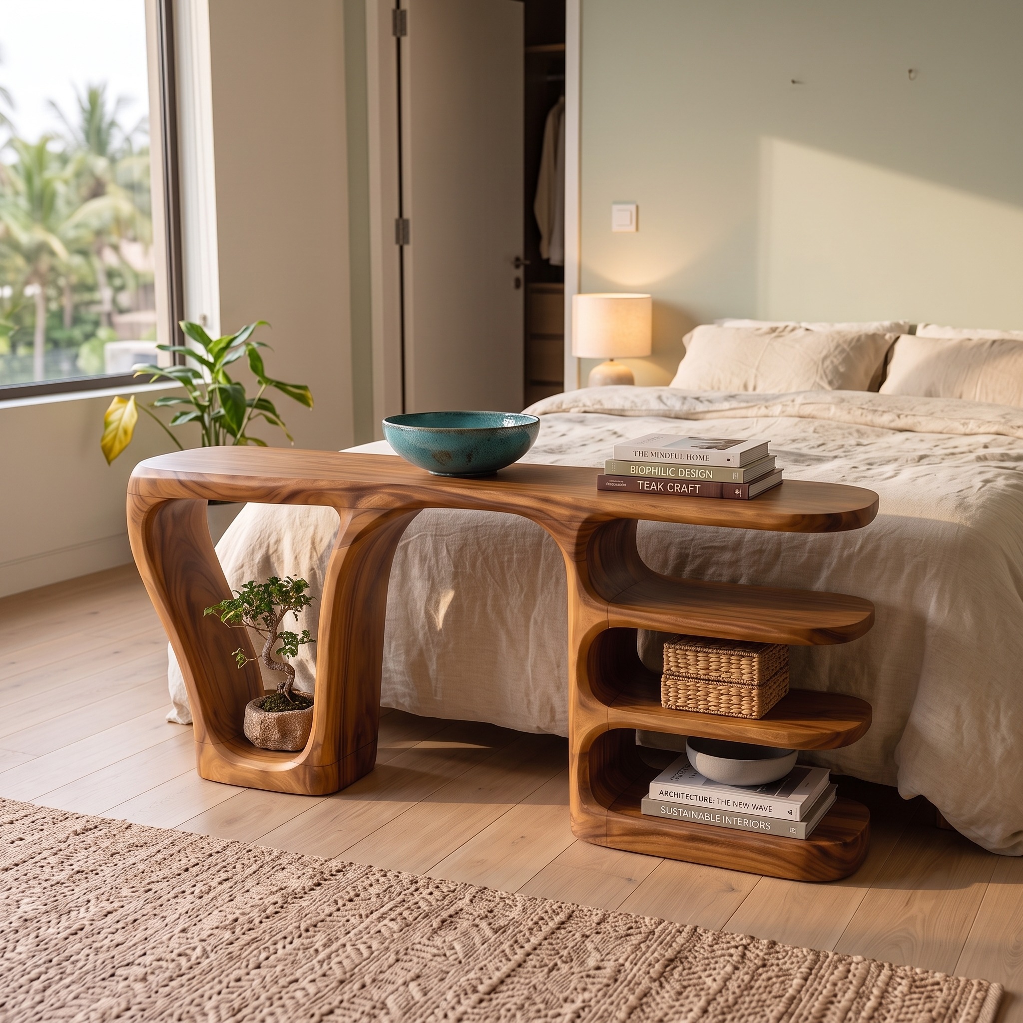 Minimalist Layered Console Table for Living Room