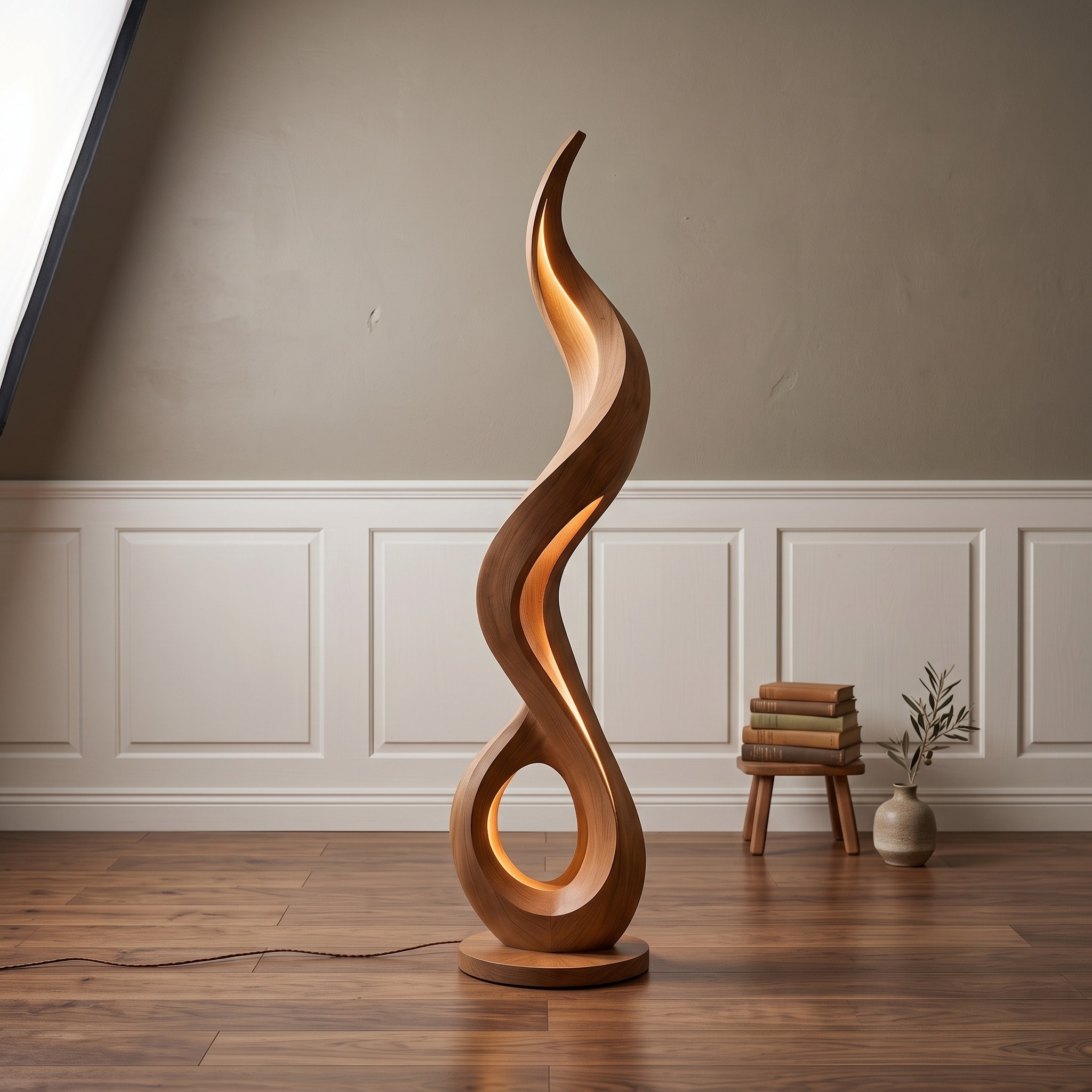 Minimalist Liquid Flow Floor Lamp for Reading Corner
