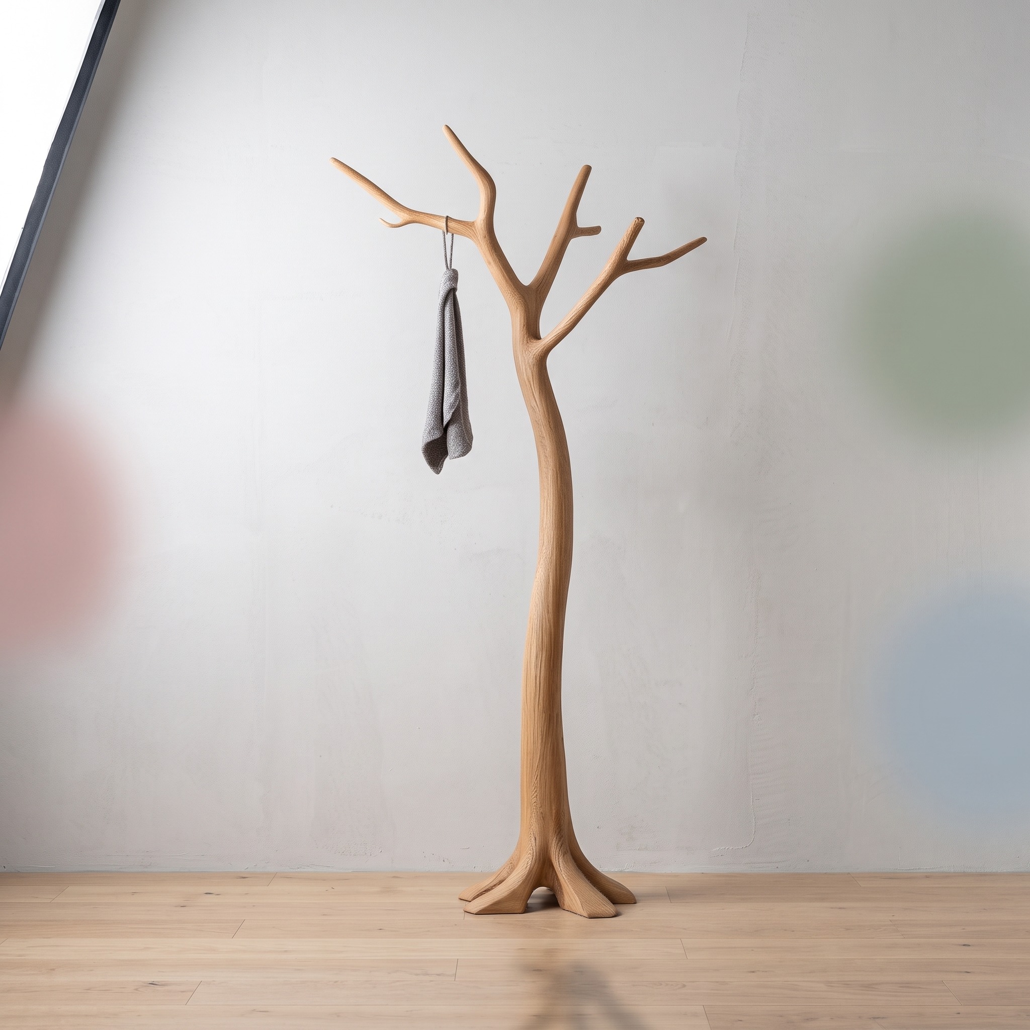 Minimalist Tree Coat Rack Solid Wood Handcrafted Entryway Decor