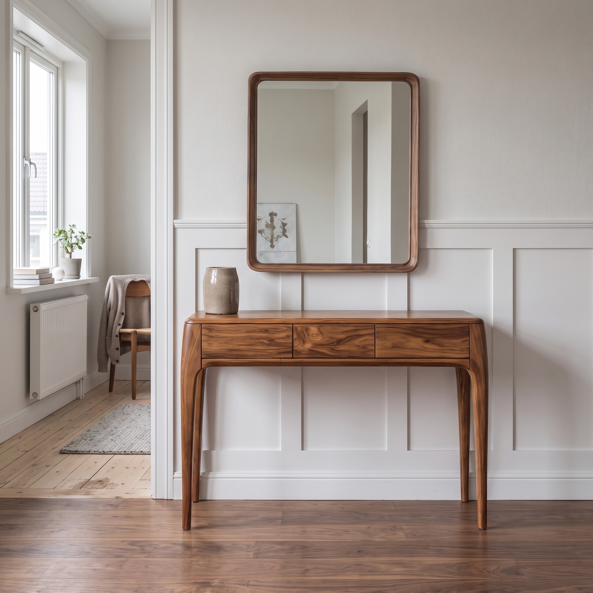Minimalist Vanity Table with Drawers for Bedroom