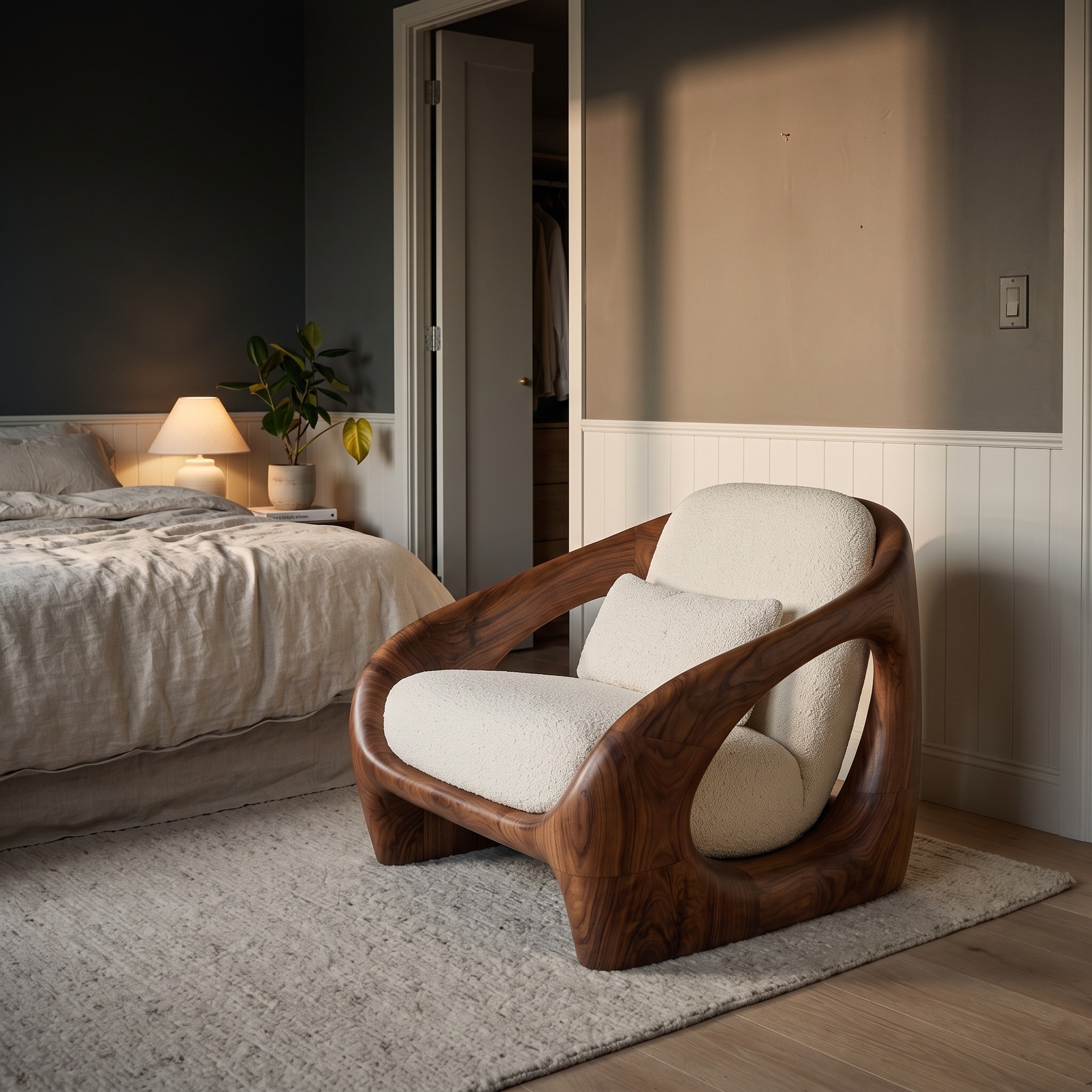 Minimalist Wooden Armchair for Contemporary Home
