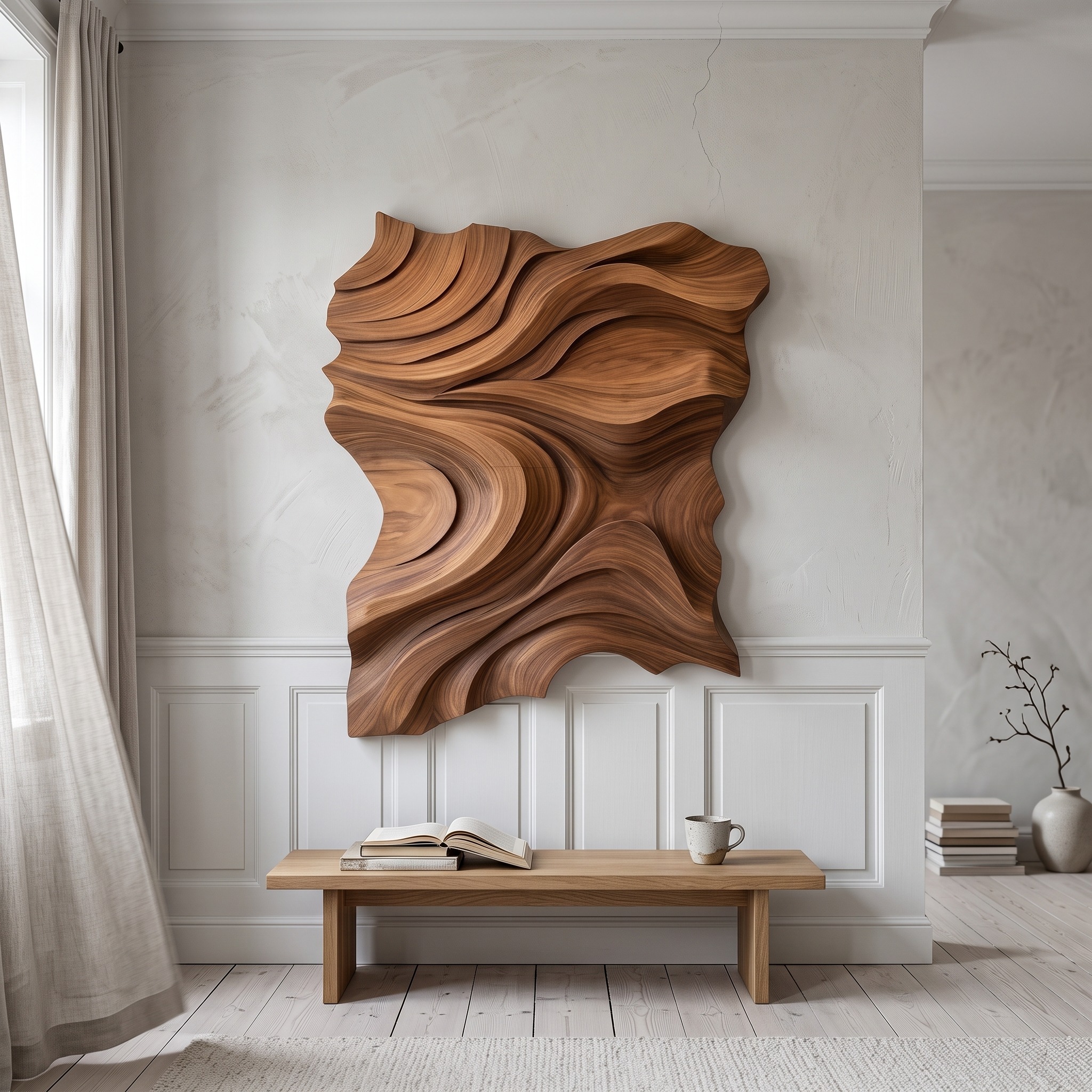 Modern Abstract Wall Sculpture for Living Room Decor