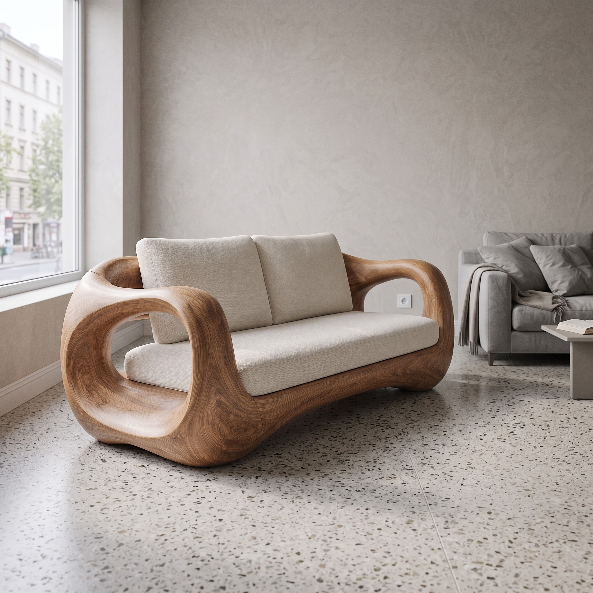 Modern Curved Frame Sofa for Living Room and Lounge Area