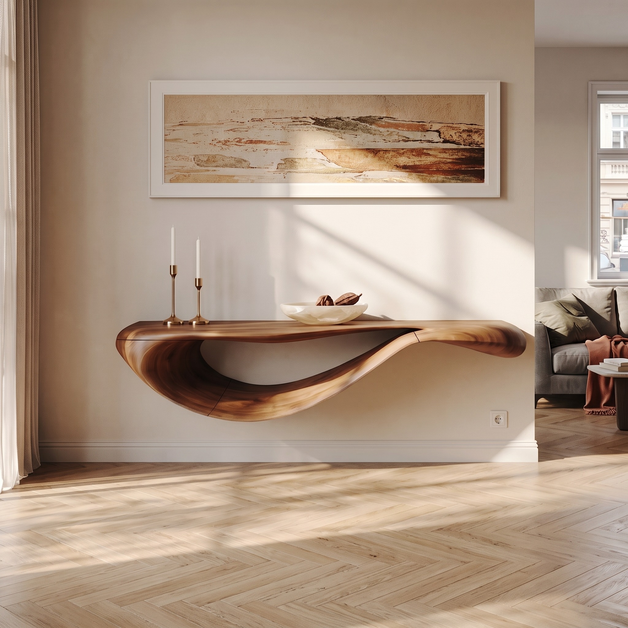 Modern Floating Console Table for Contemporary Interior Design