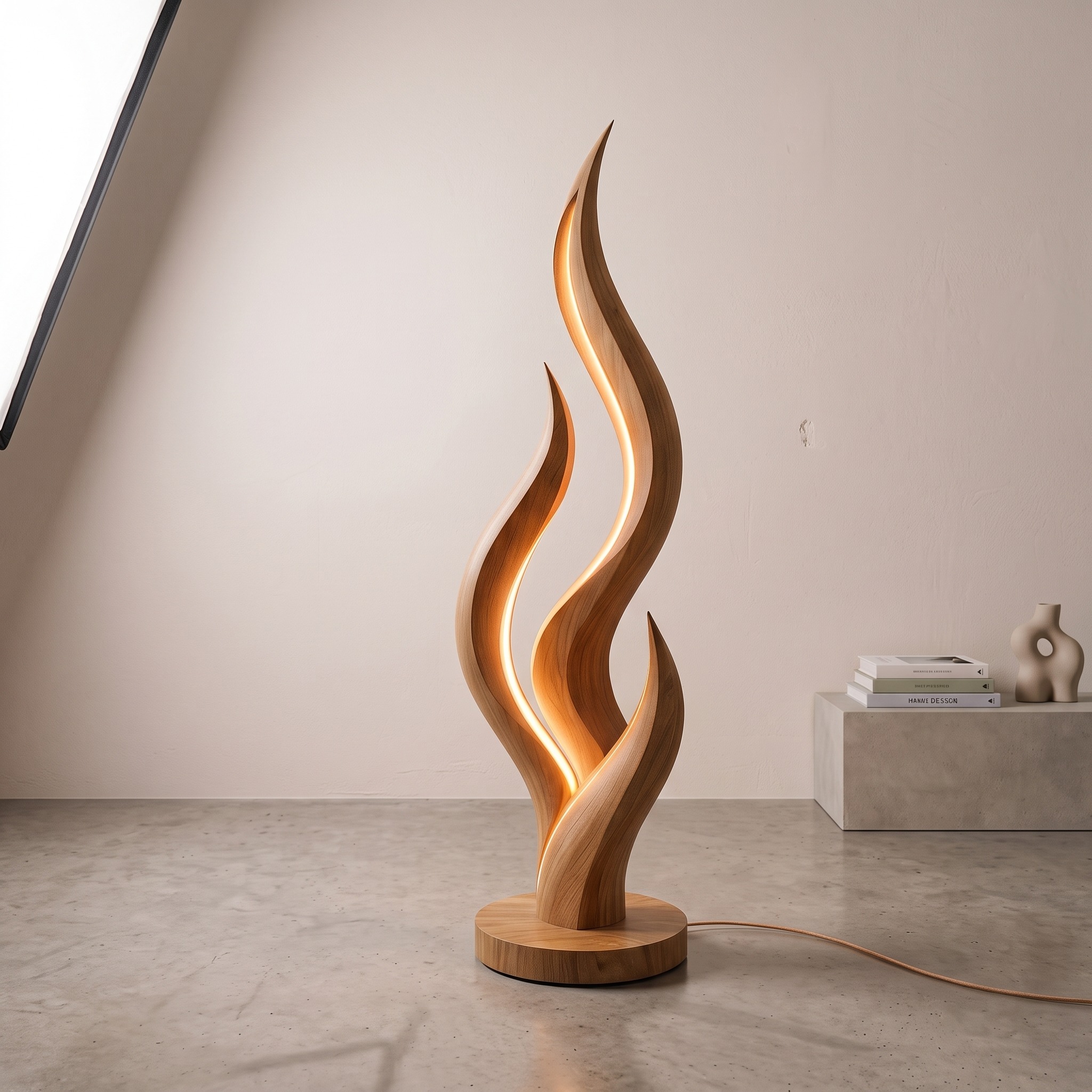 Modern Flow Curve Lamp for Bedroom Corner