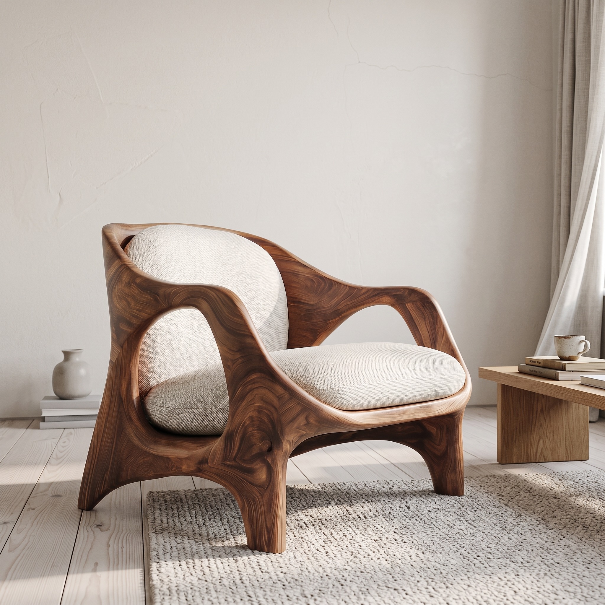 Modern Handcrafted Armchair for Living Room