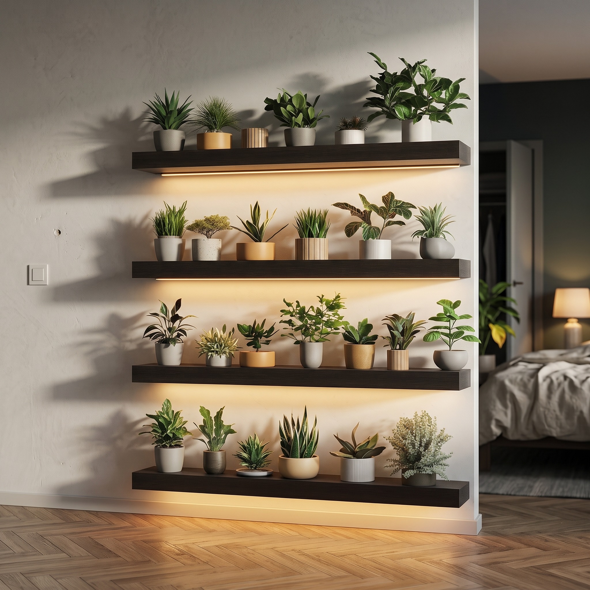 Modern Minimal Floating Shelf Living Room or Bedroom