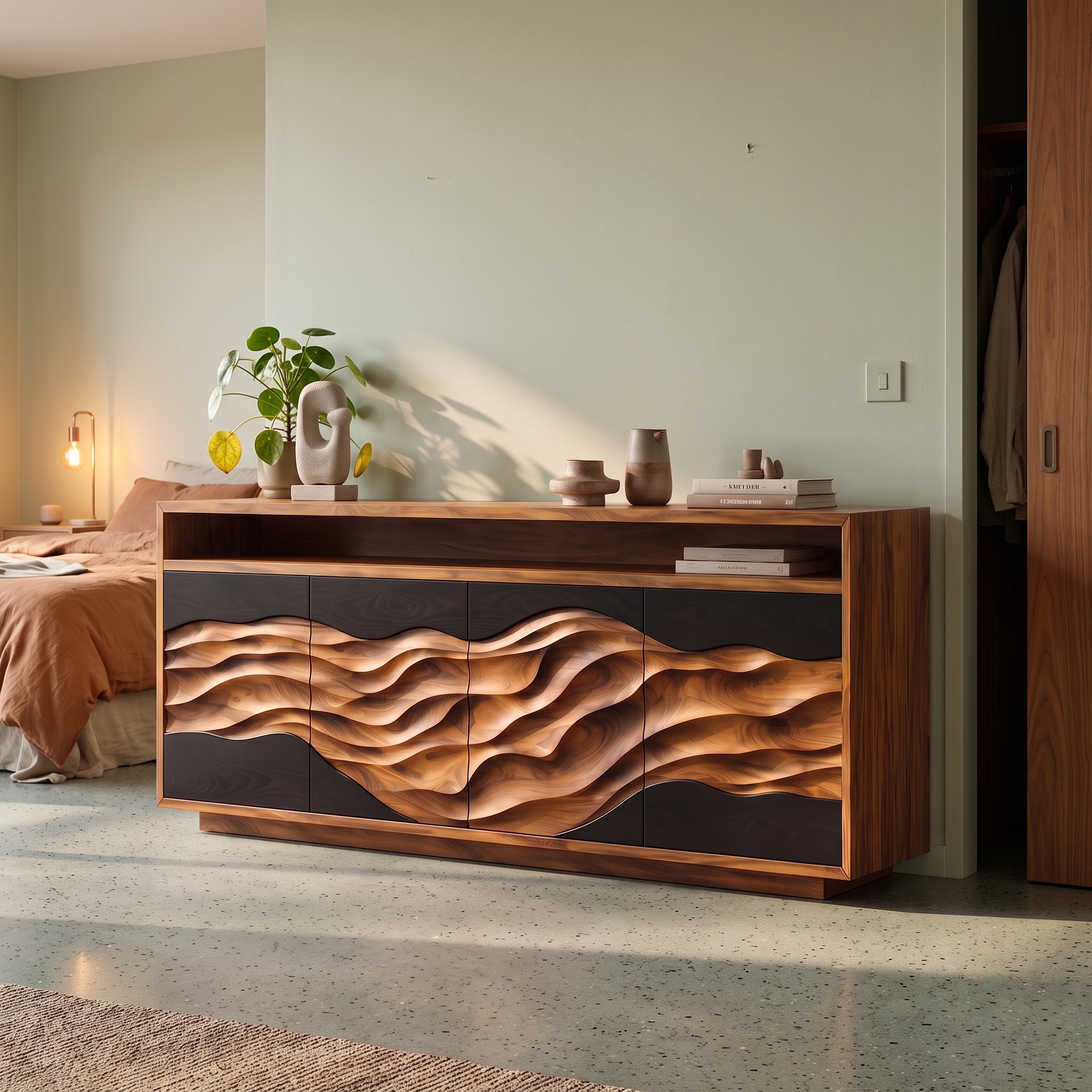 Modern Organic Dune Buffet Bright Dining Room