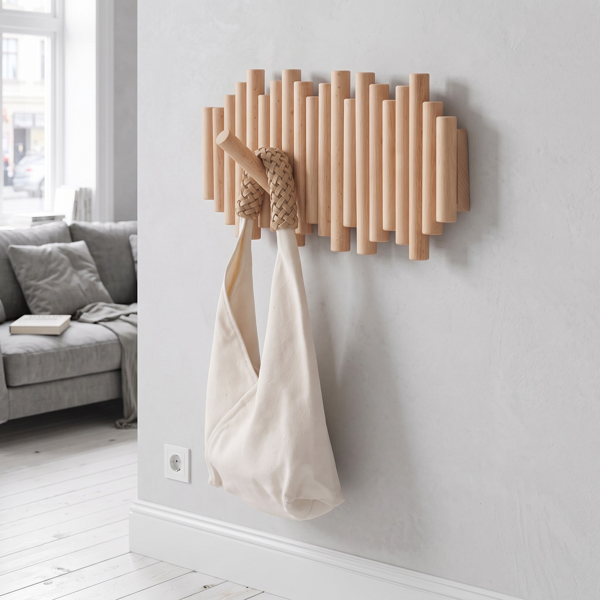 Modern Piano Coat Rack Shelf