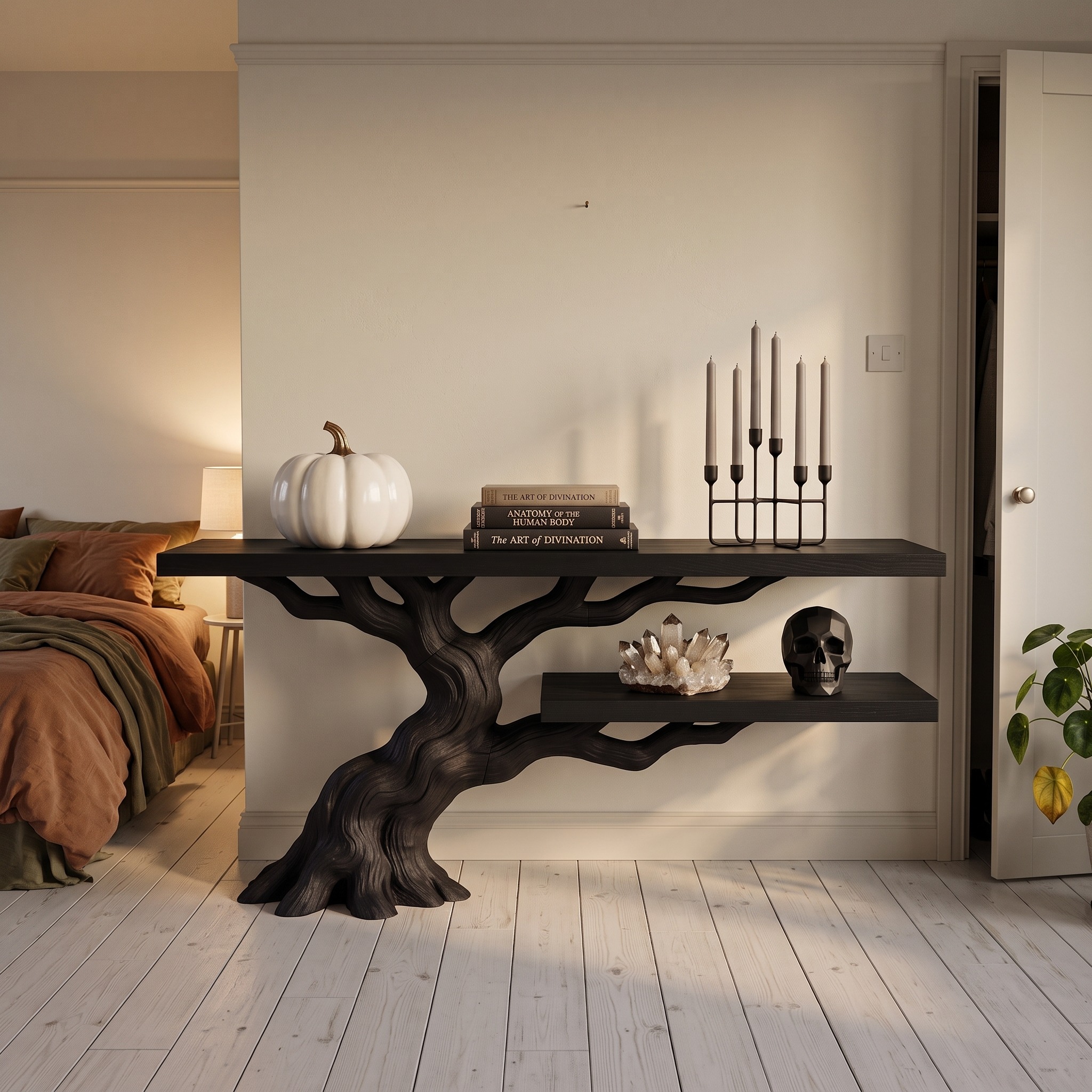 Modern Root Branch Accent Table for Gothic Halloween Furniture