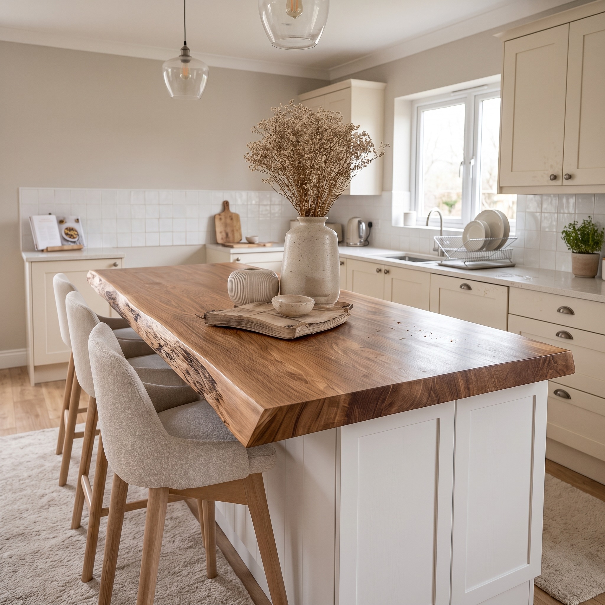 Modern Rustic Kitchen Island Kitchen or Breakfast Area
