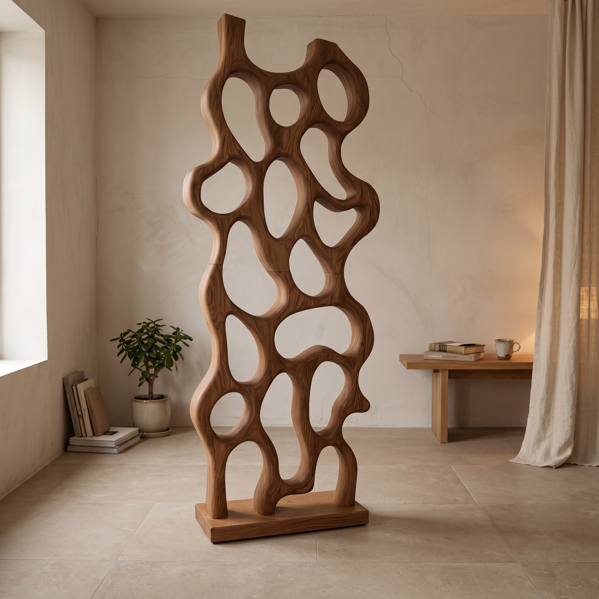 Modern Sculptural Divider Abstract Panel Entryway