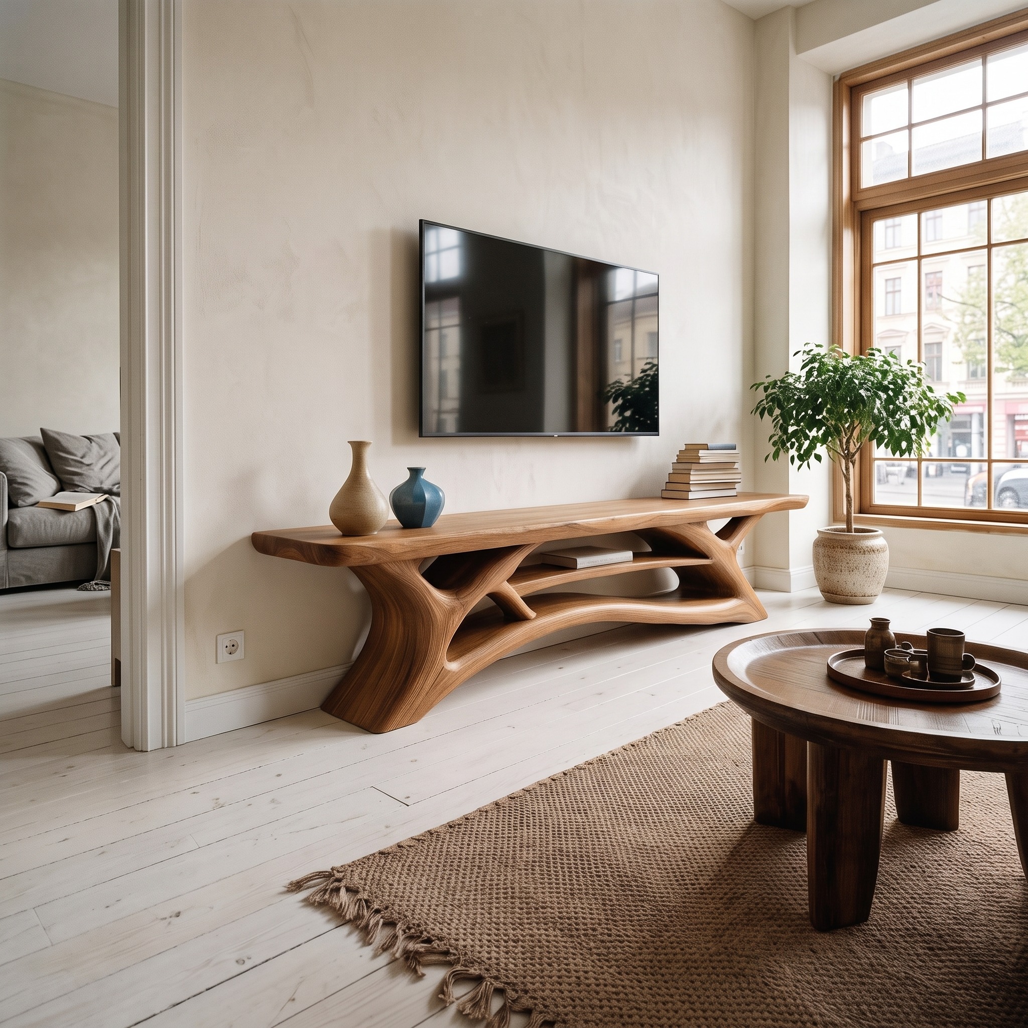 Modern TV Shelf Multi-Tiered Design for Living Decor