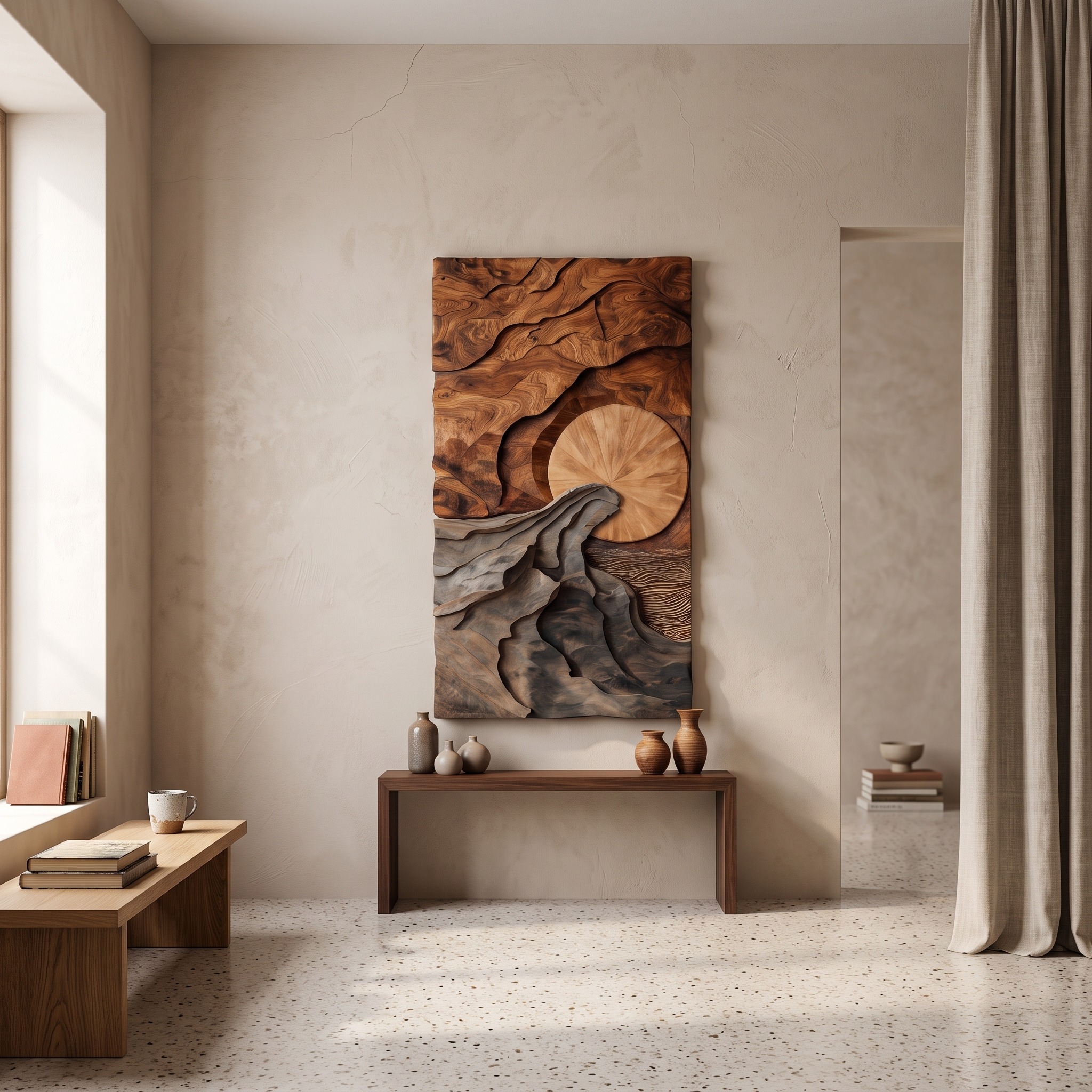 Modern Wall Art with Landscape Design for Living Room